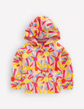 Relaxed Towelling Hoodie-Ivory Sunburst