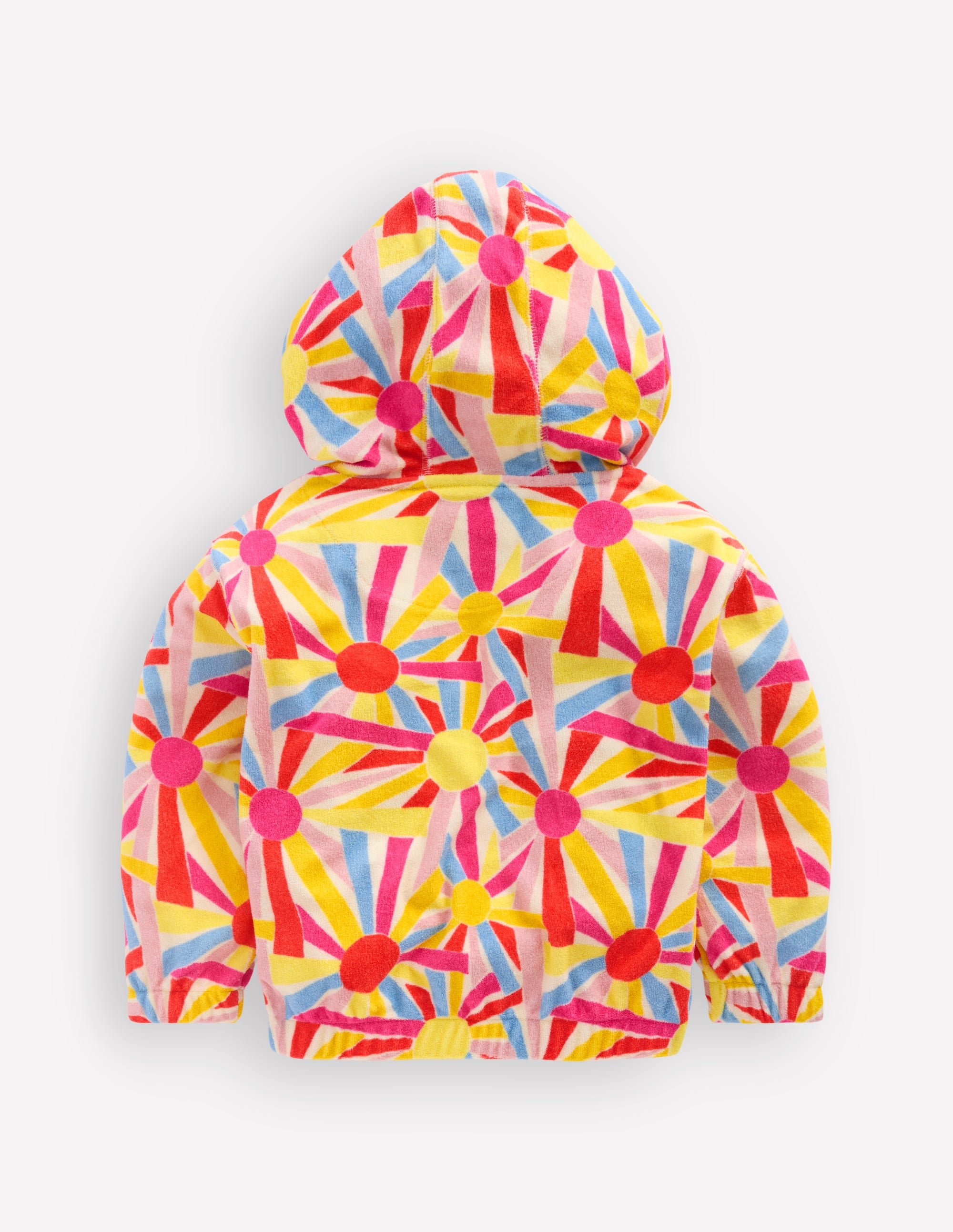 Relaxed Towelling Hoodie-Ivory Sunburst - Image 3