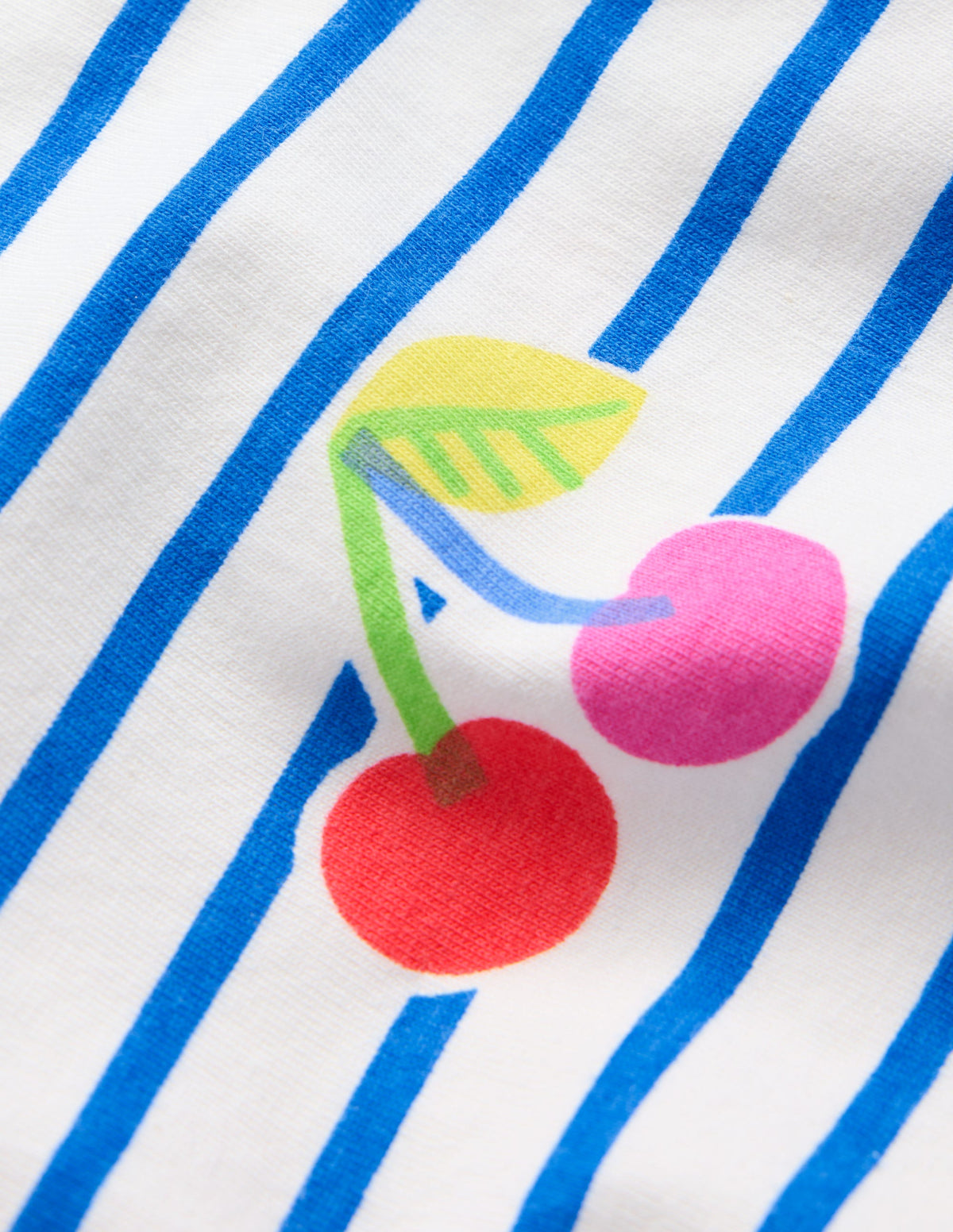 Easy Breton T-shirt-Kingfisher Blue Cherries - Image 3