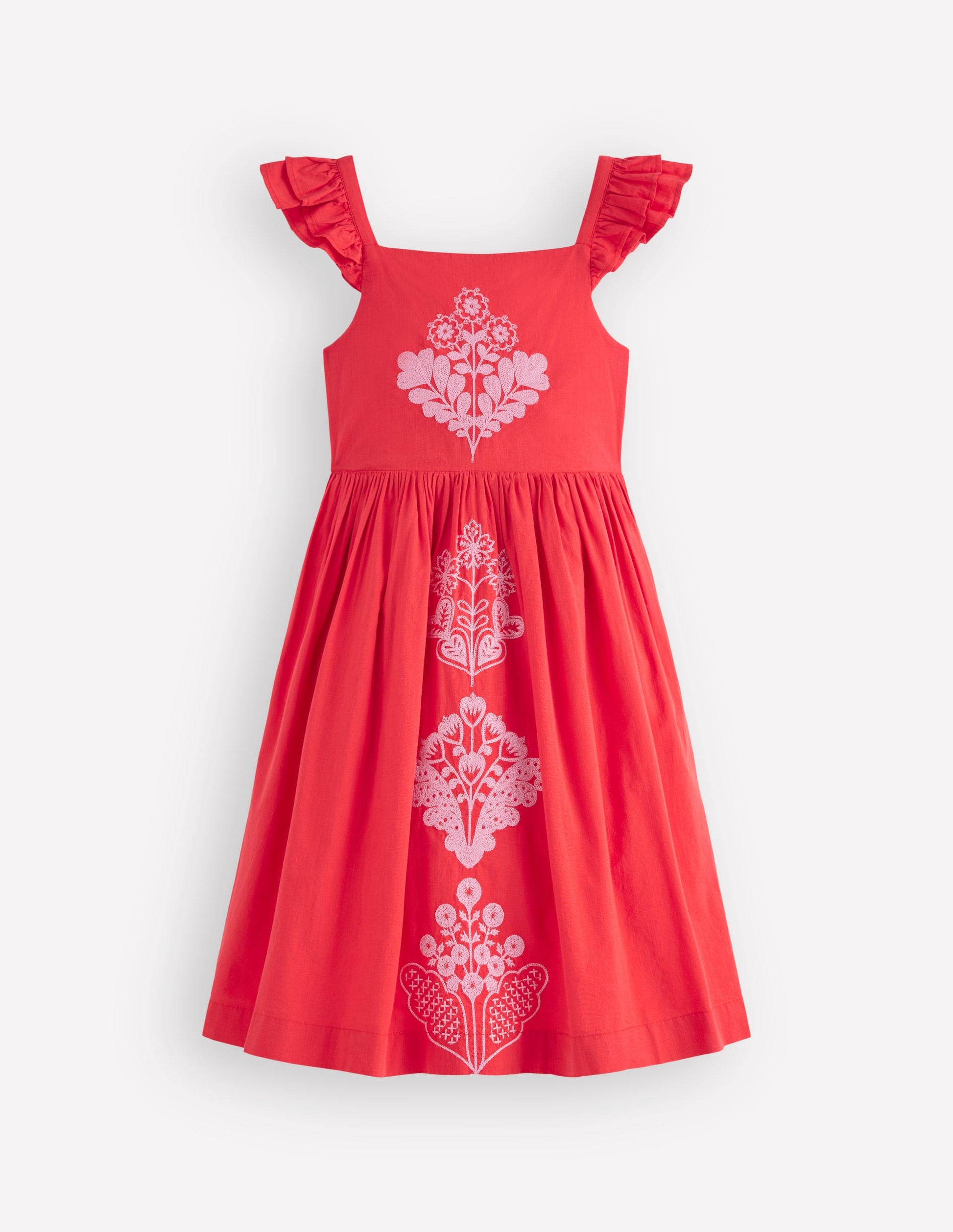 Annalisa Twirly Sundress-Spicy Red Embroidery-1