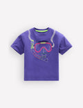 Relaxed Applique T-shirt-Wisteria Blue Snorkel