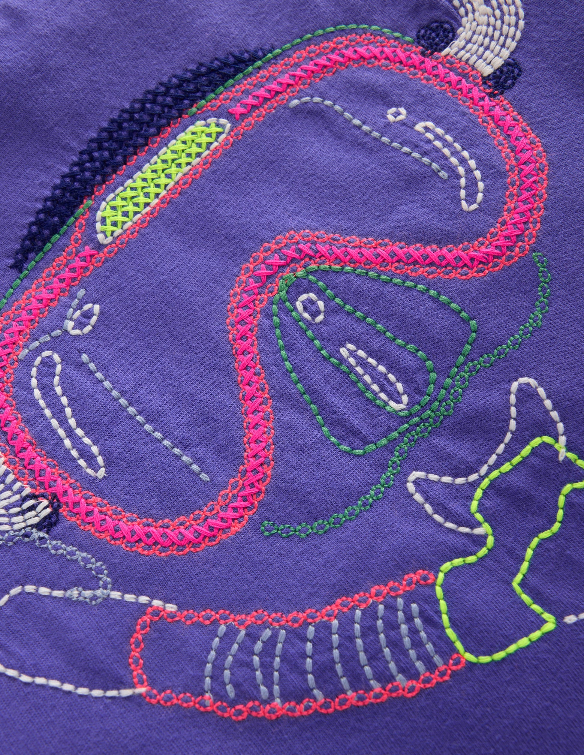 Relaxed Applique T-shirt-Wisteria Blue Snorkel-3