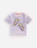 Relaxed Applique T-shirt-Aster Purple/ Ivory Shoes