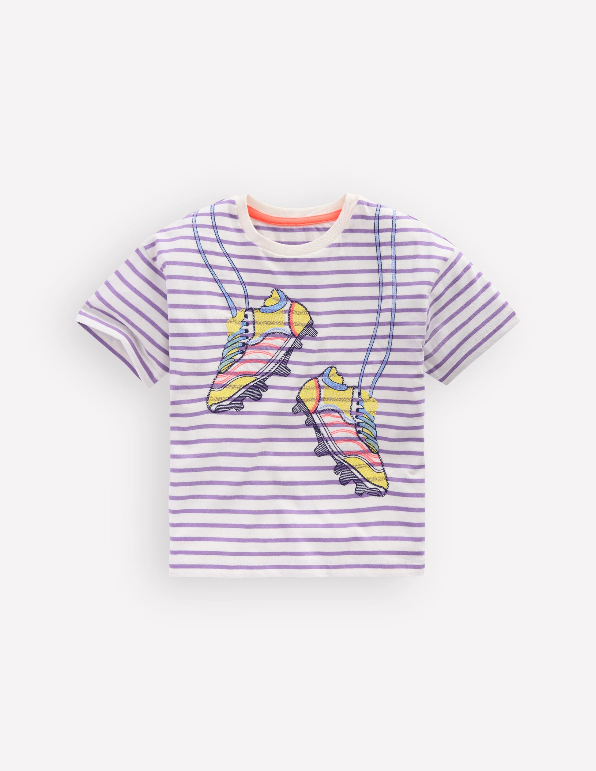 Relaxed Applique T-shirt-Aster Purple/ Ivory Shoes-1