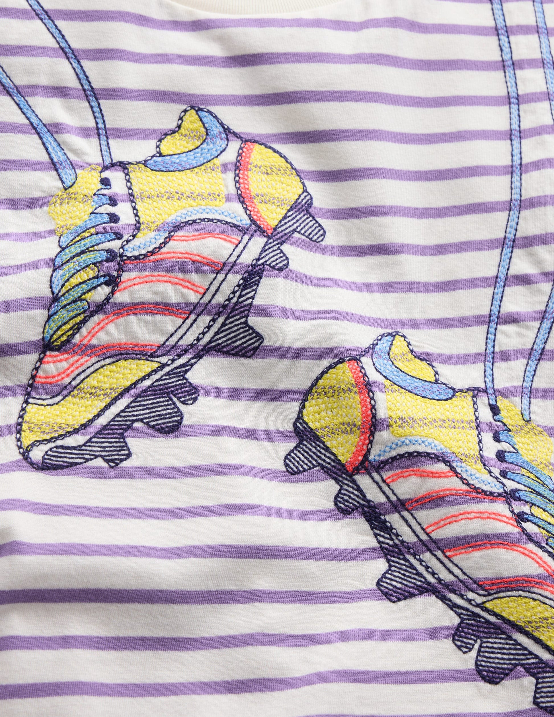 Relaxed Applique T-shirt-Aster Purple/ Ivory Shoes-3