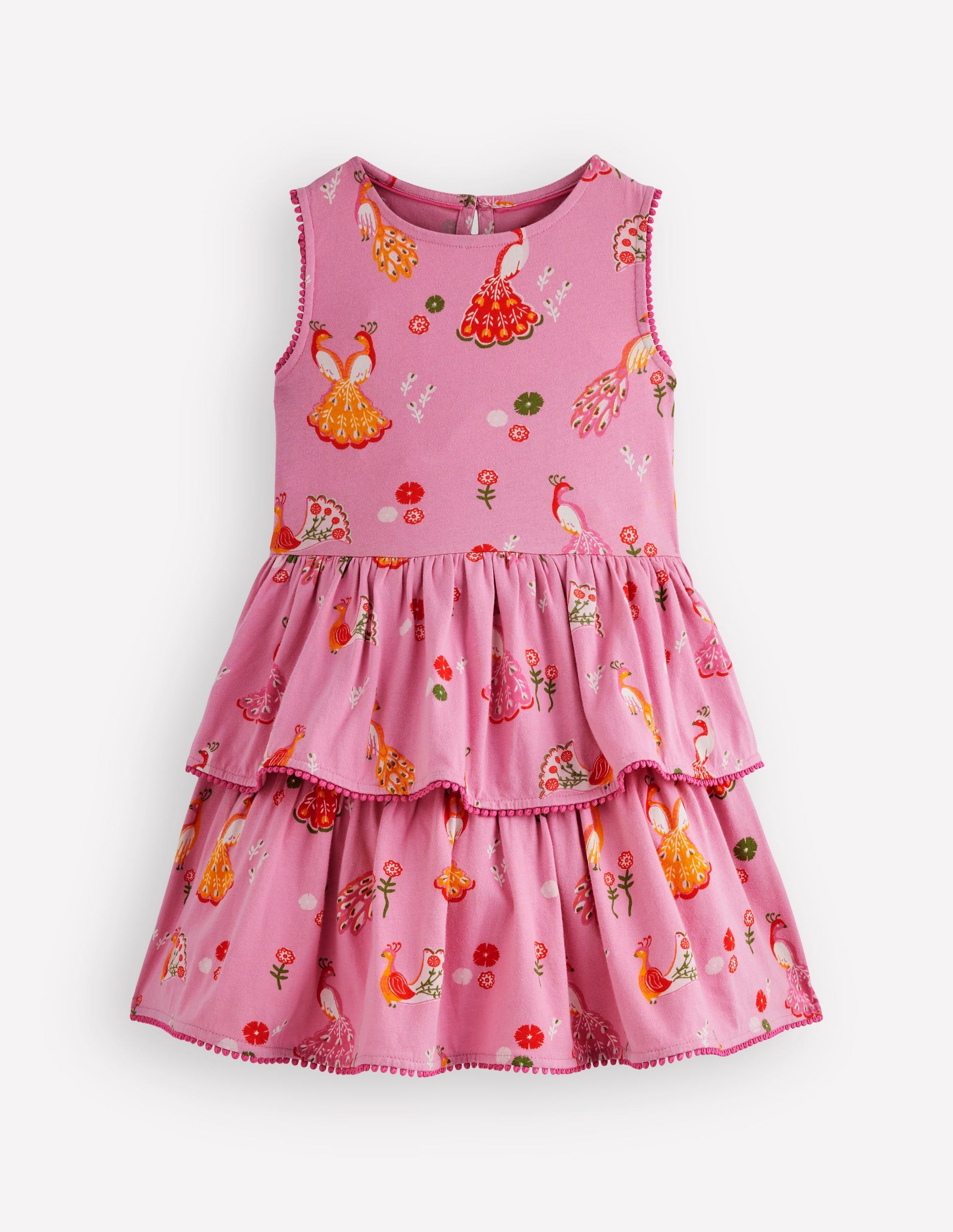 Tiered Jersey Sundress-Peacock-1