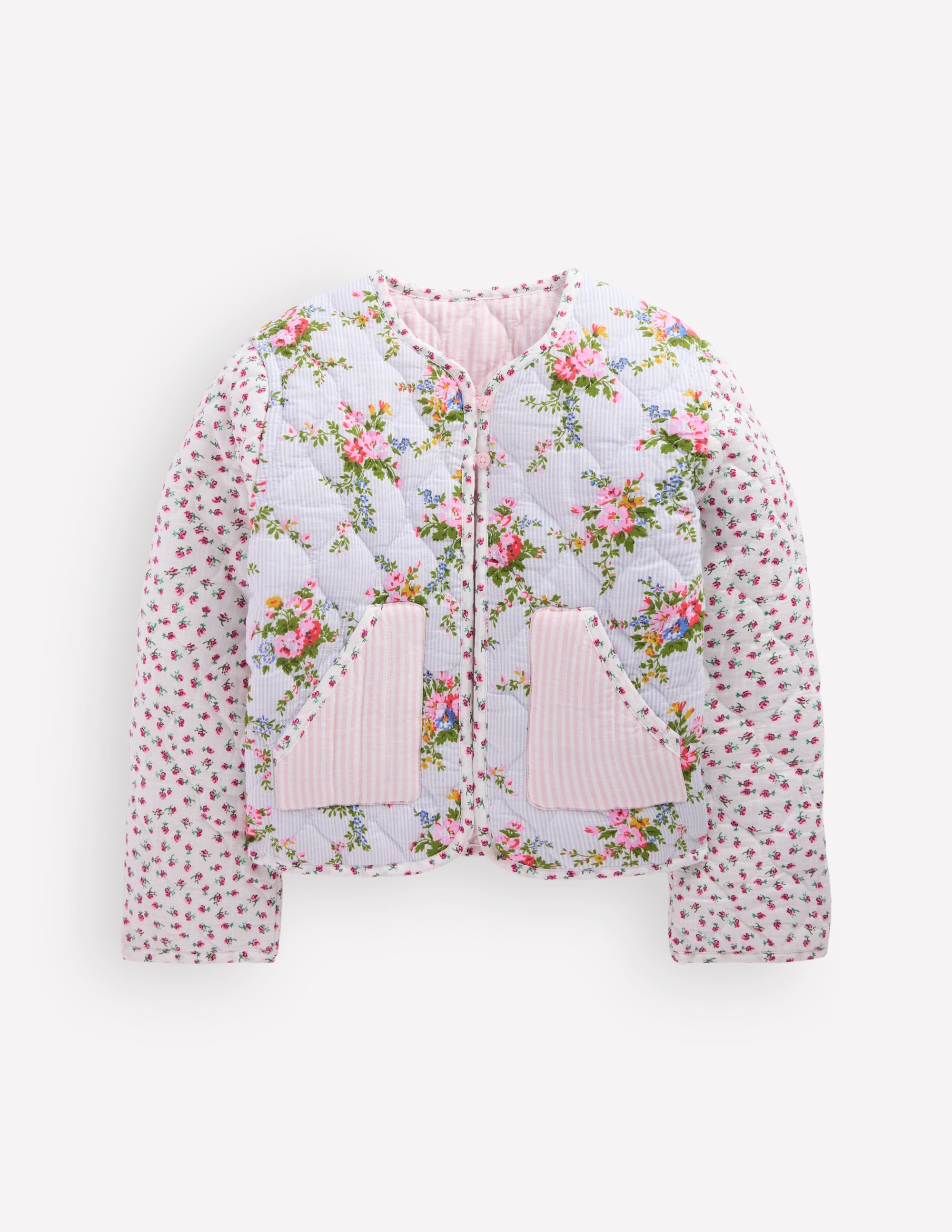 Reversible Quilted Jacket-Floral Hotch Potch - Image 1