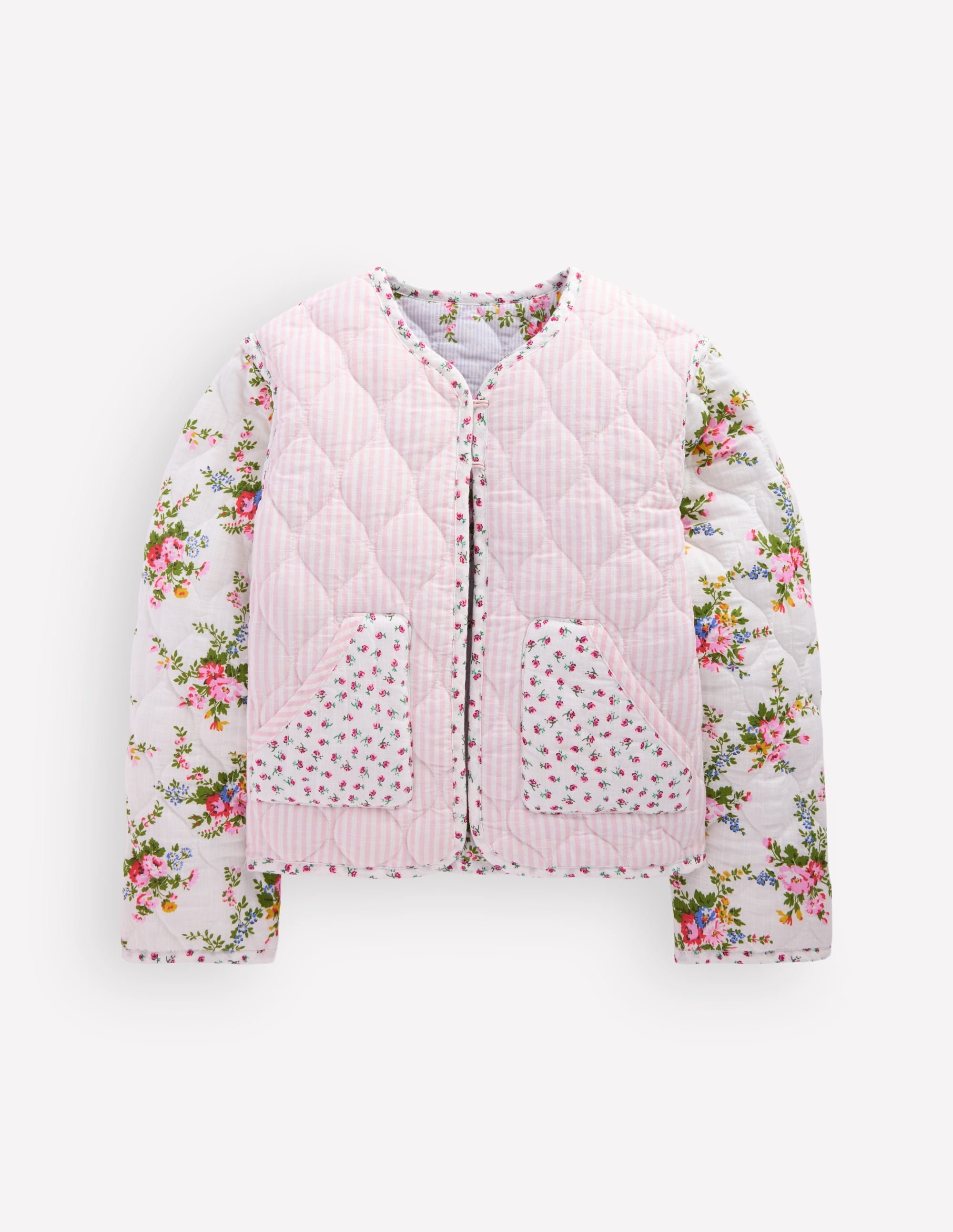 Reversible Quilted Jacket-Floral Hotch Potch - Image 4