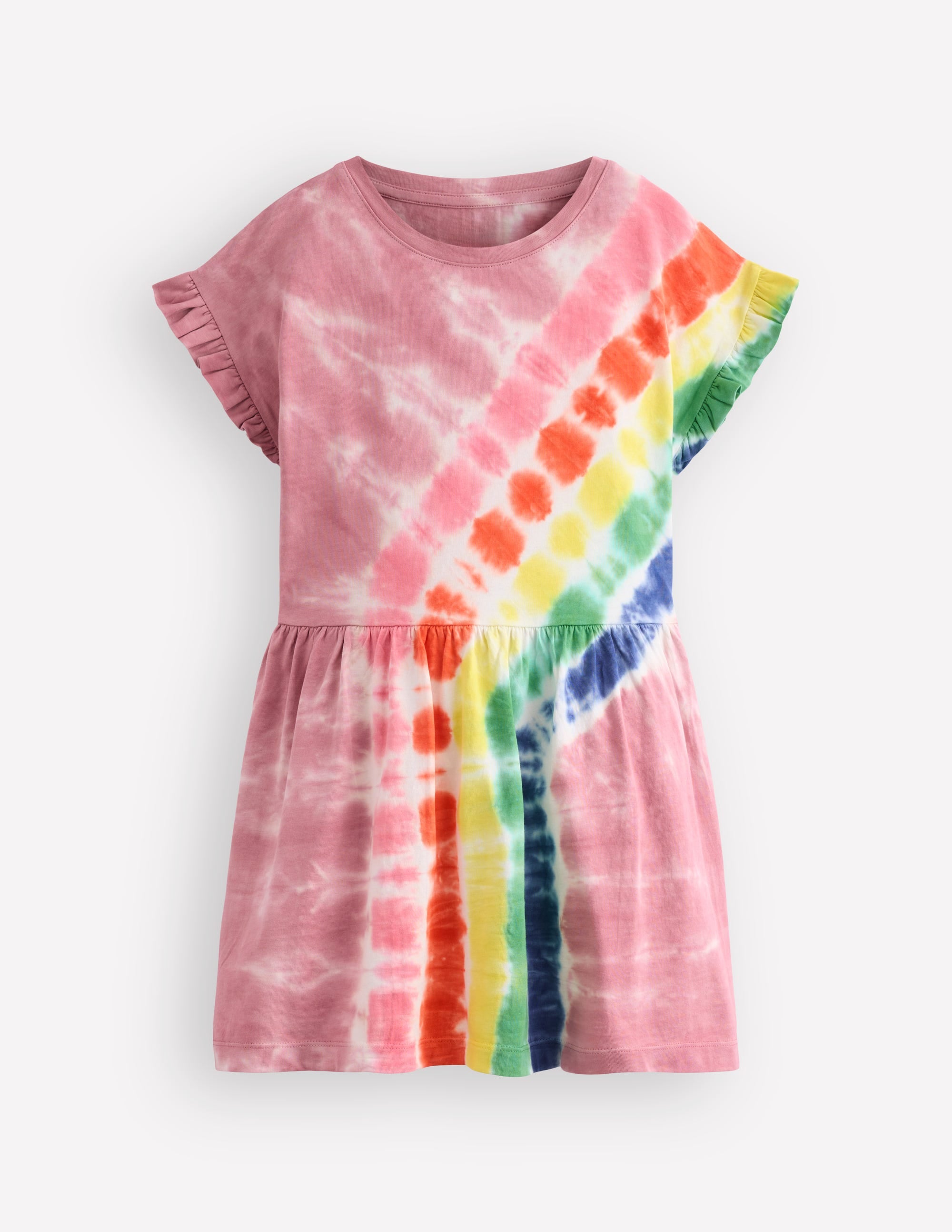 Jersey T-Shirt Dress-Pink Tie Dye - Image 3