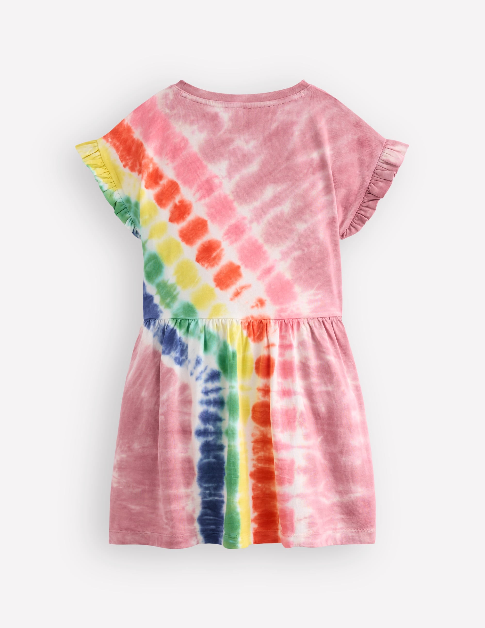 Jersey T-Shirt Dress-Pink Tie Dye - Image 4