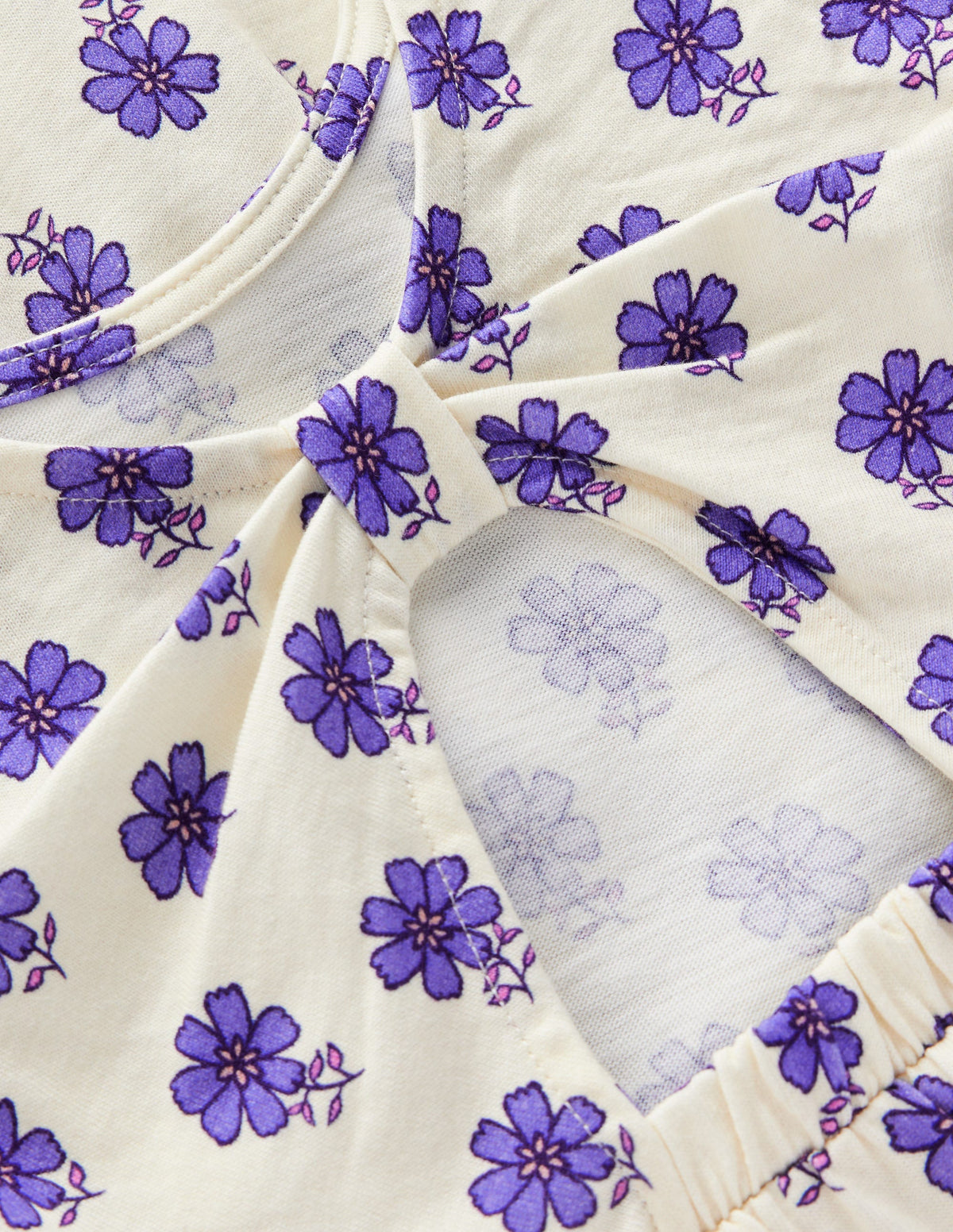 Clover Bow Back Jersey Dress-Multi Woodblock - Image 5