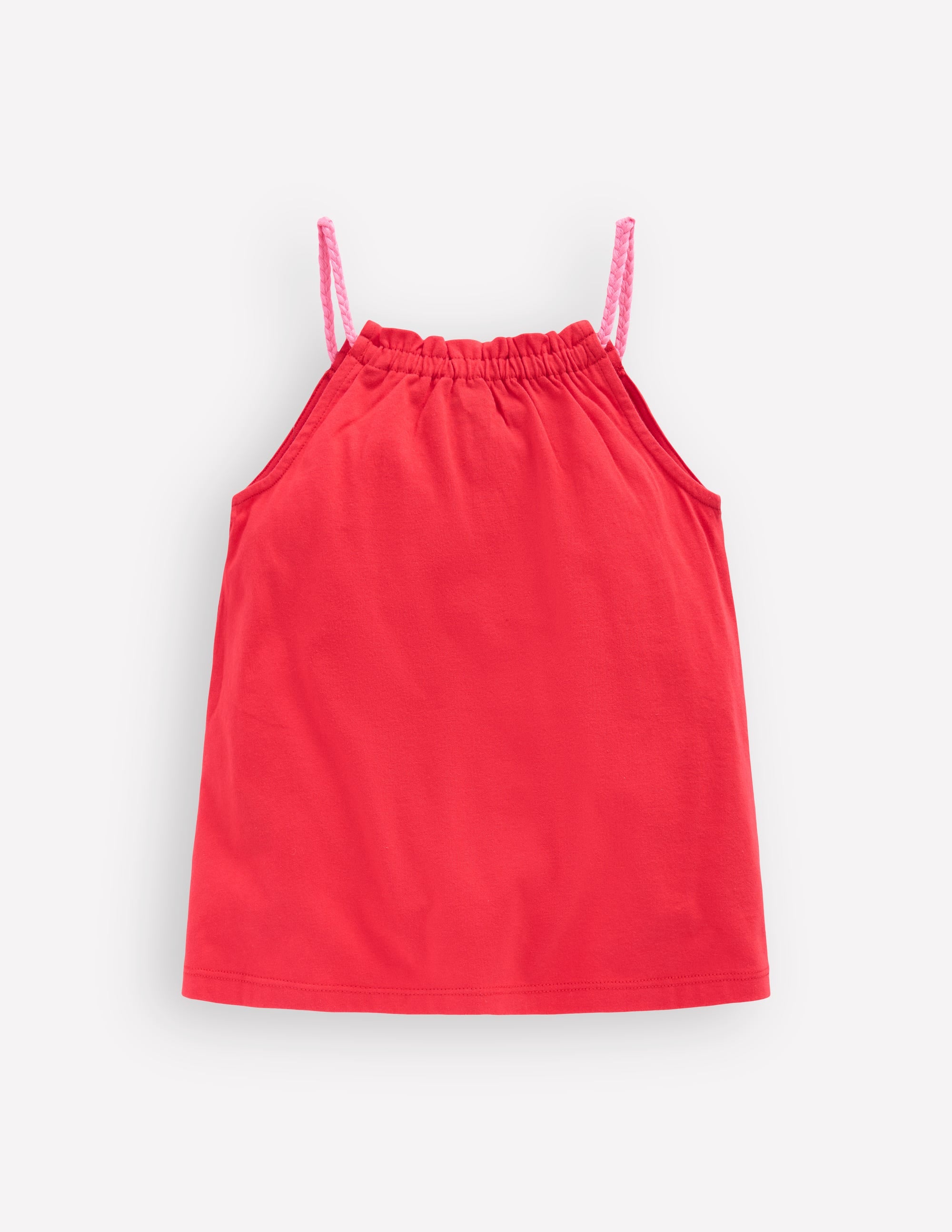 Plaited Strap Embroidered Vest-Spicy Red - Image 2
