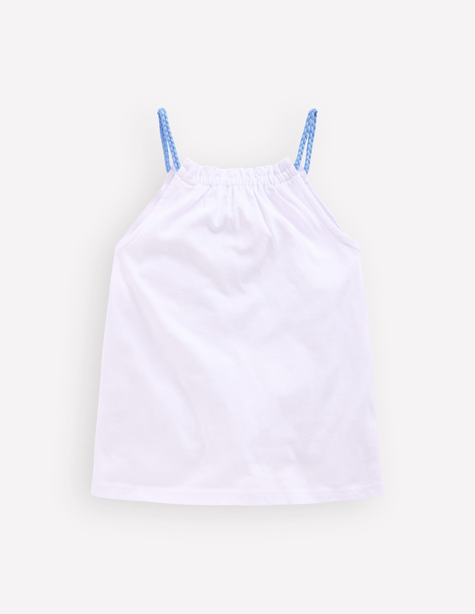 Plaited Strap Embroidered Vest-White Embroidery - Image 2