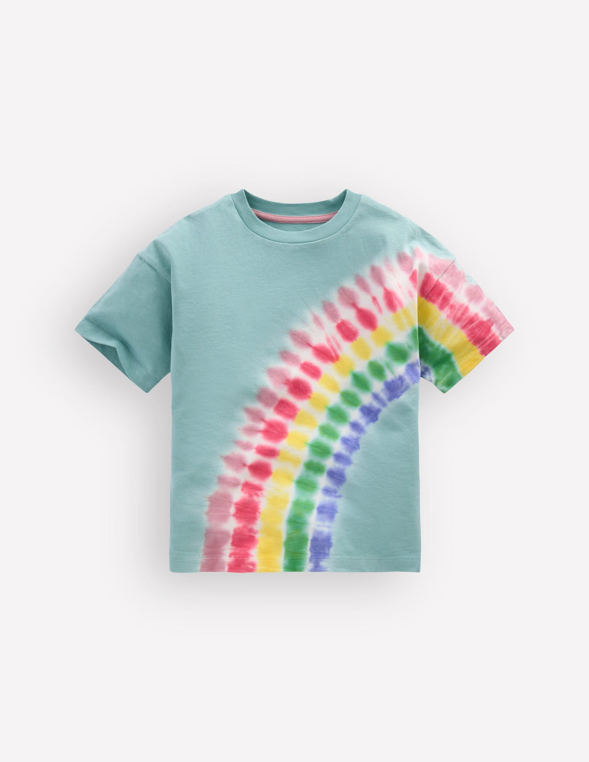 Tie Dye Logo Top-Dawn Blue Rainbow-1