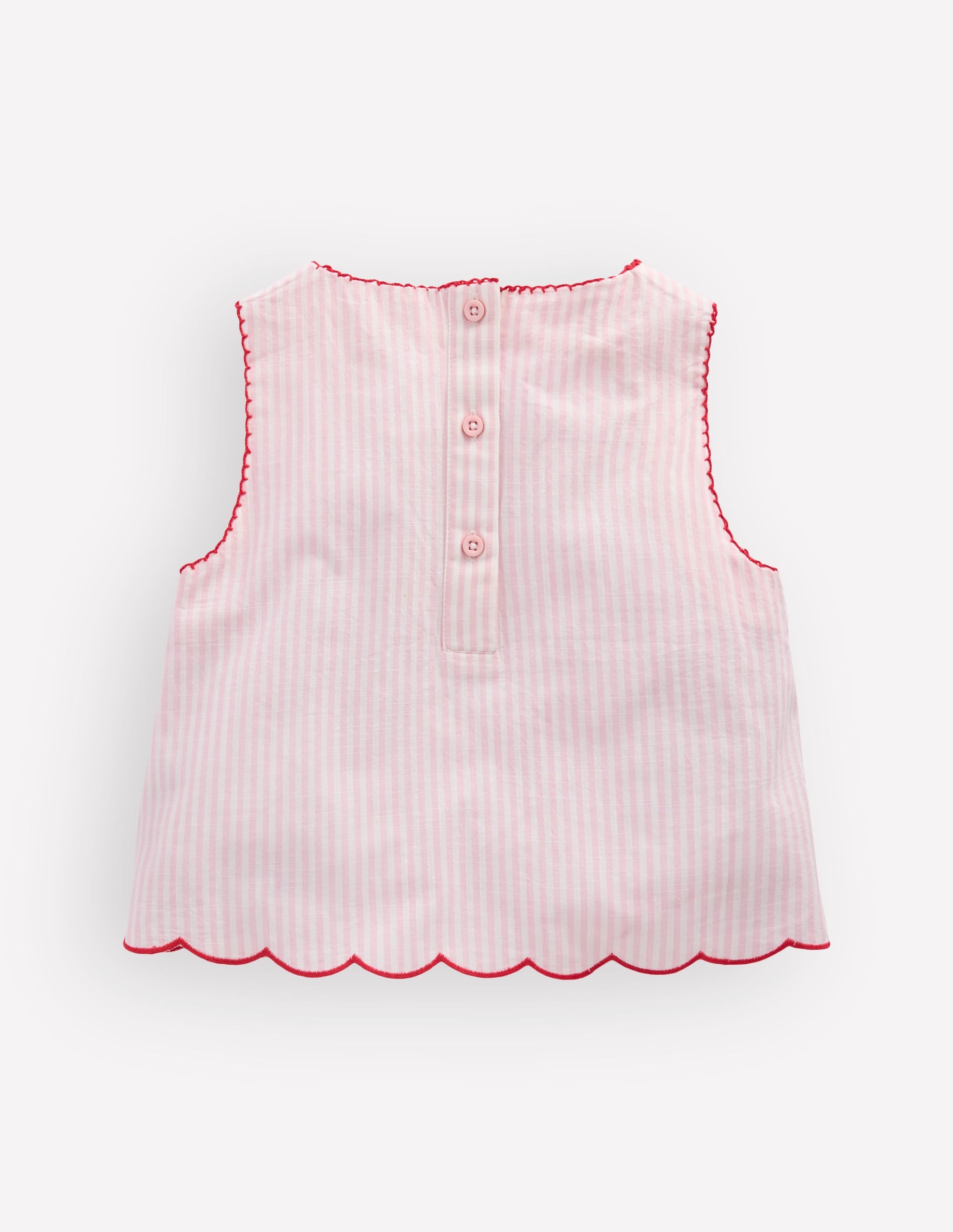 Woven Shell Top-Chalk Pink/ Ivory Floral - Image 2