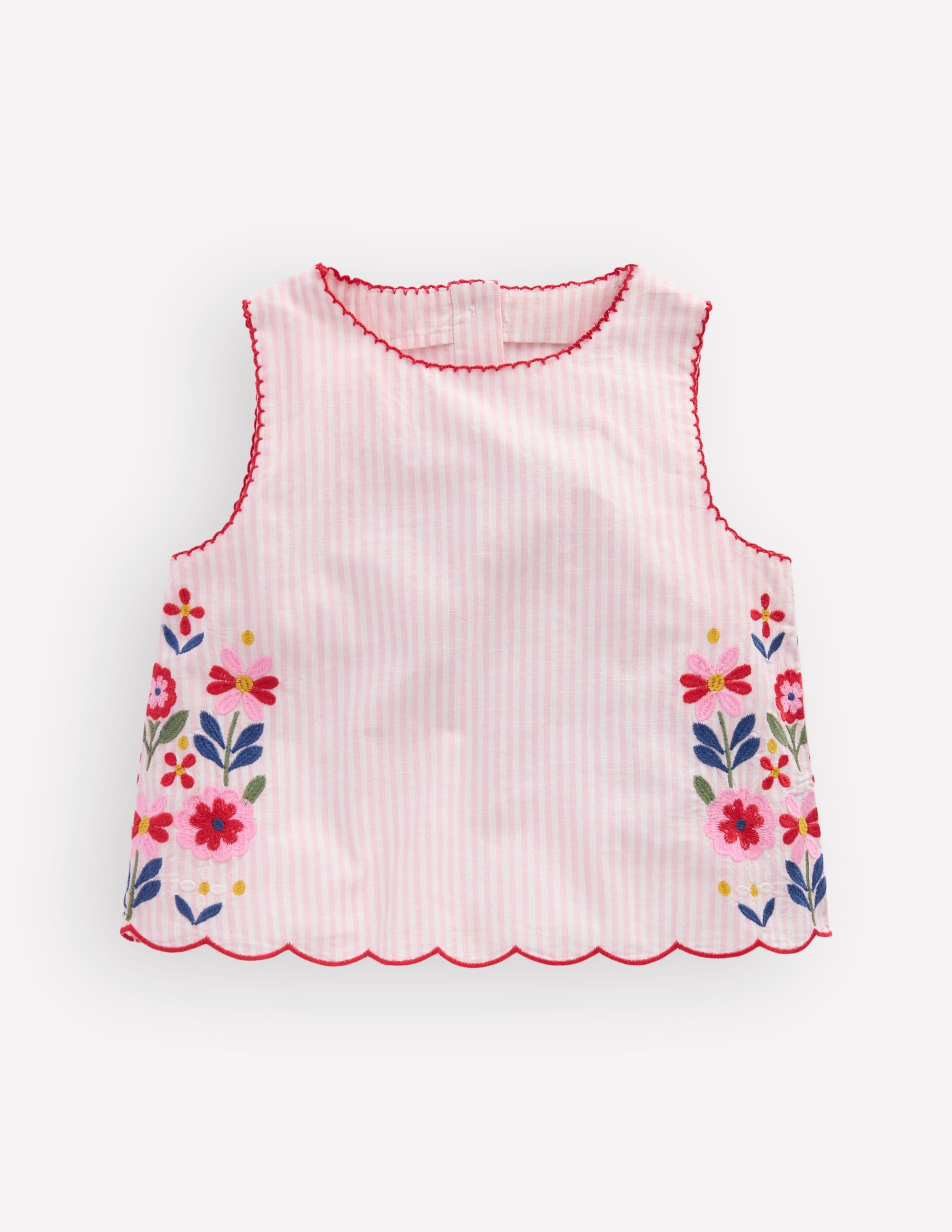 Woven Shell Top-Chalk Pink/ Ivory Floral - Image 1