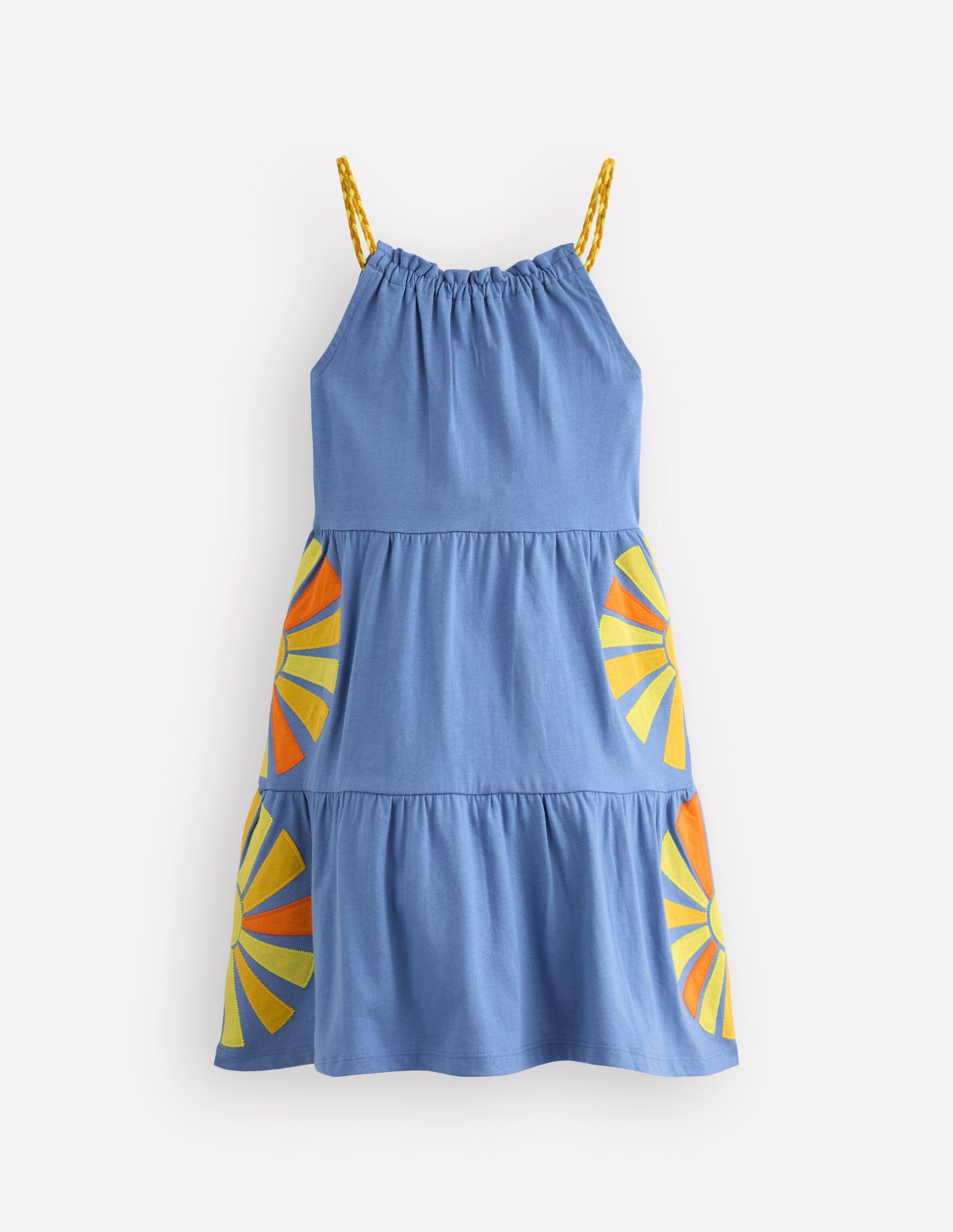 Enola Appliqué Jersey Dress-Salt Blue Sunrays-3