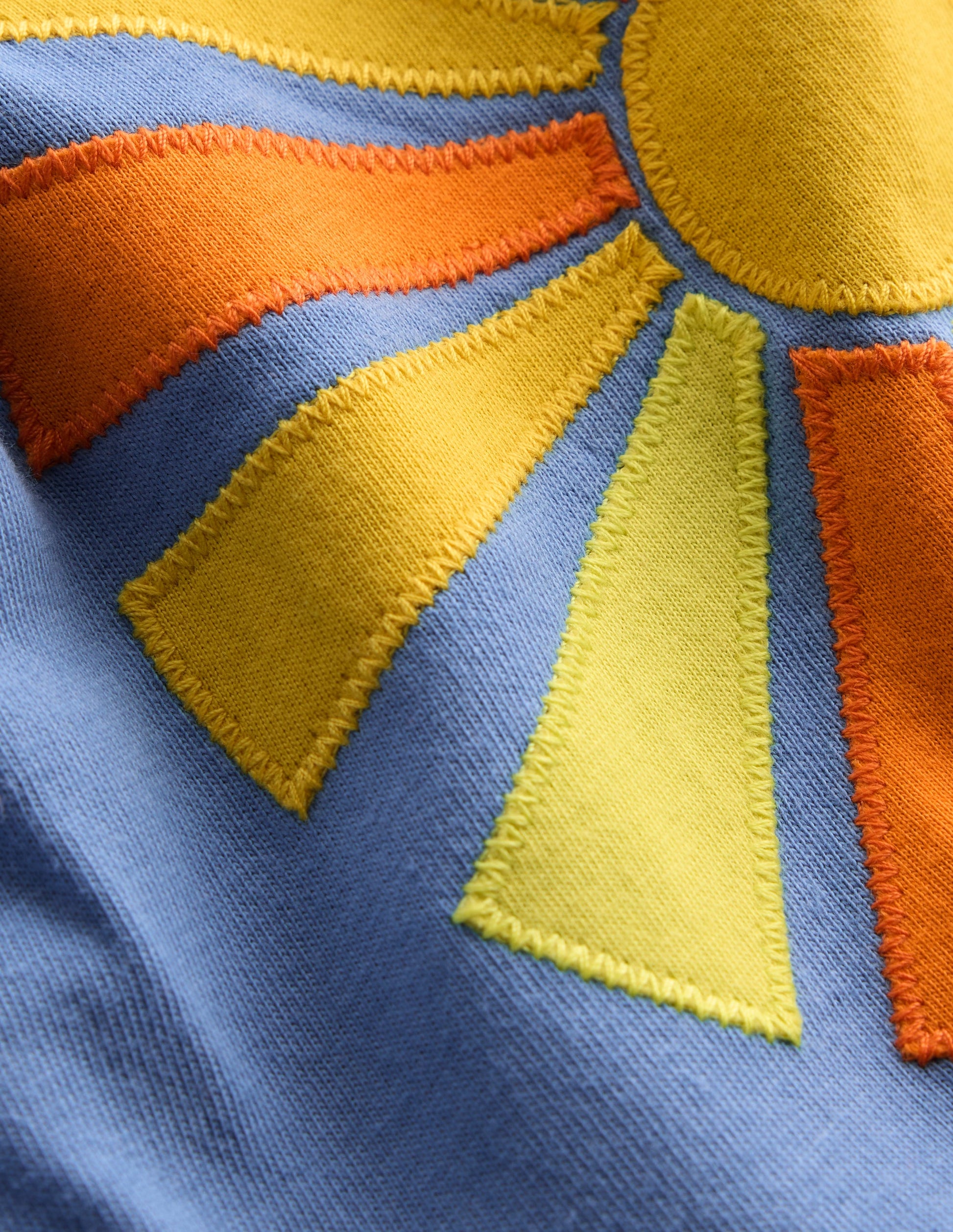 Enola Appliqué Jersey Dress-Salt Blue Sunrays-4