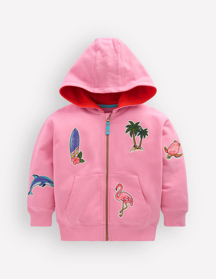 Badge Superstitch Hoodie-Bubblegum Pink Badges