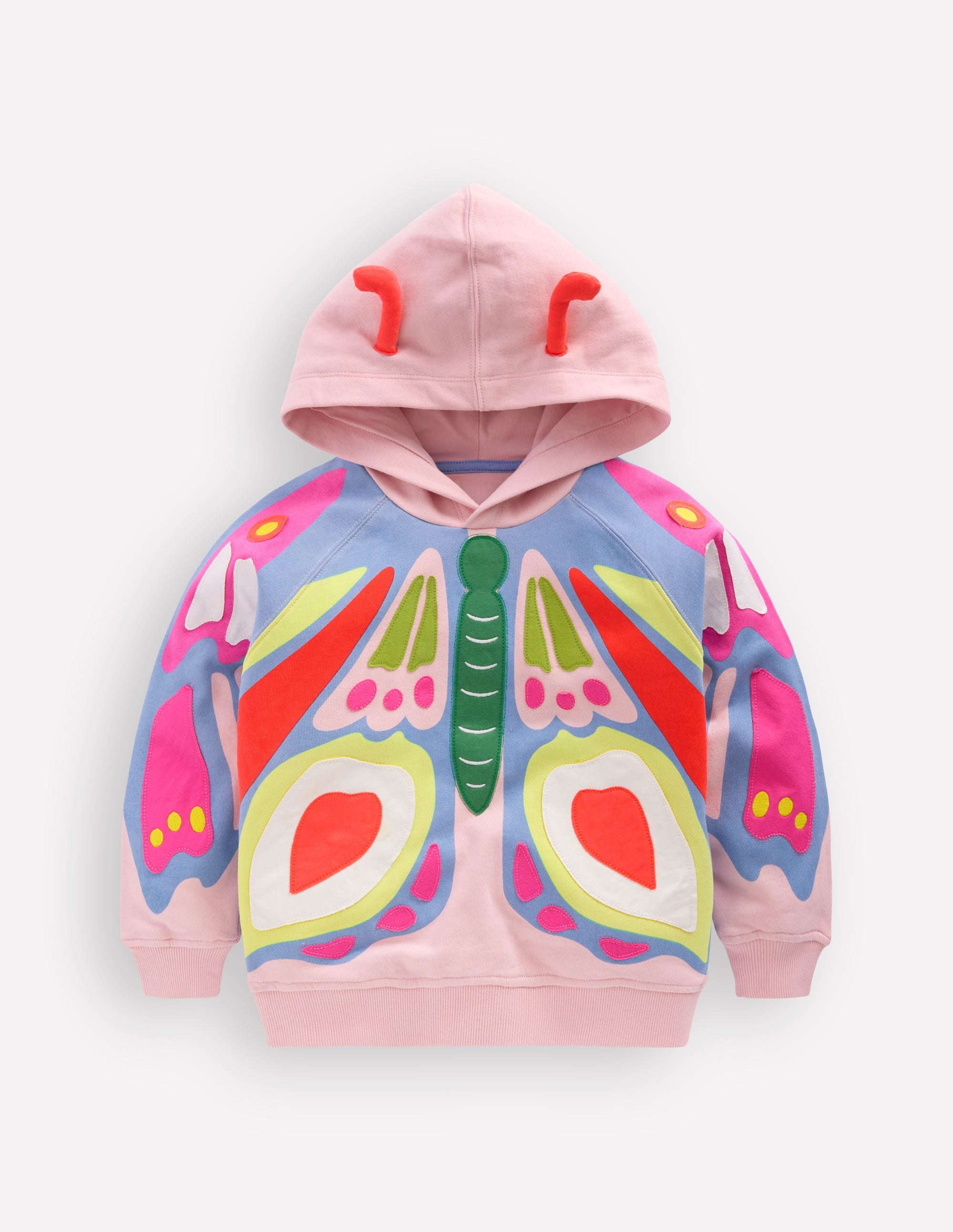 Novelty Relaxed Hoodie-Pink Butterfly - Image 1