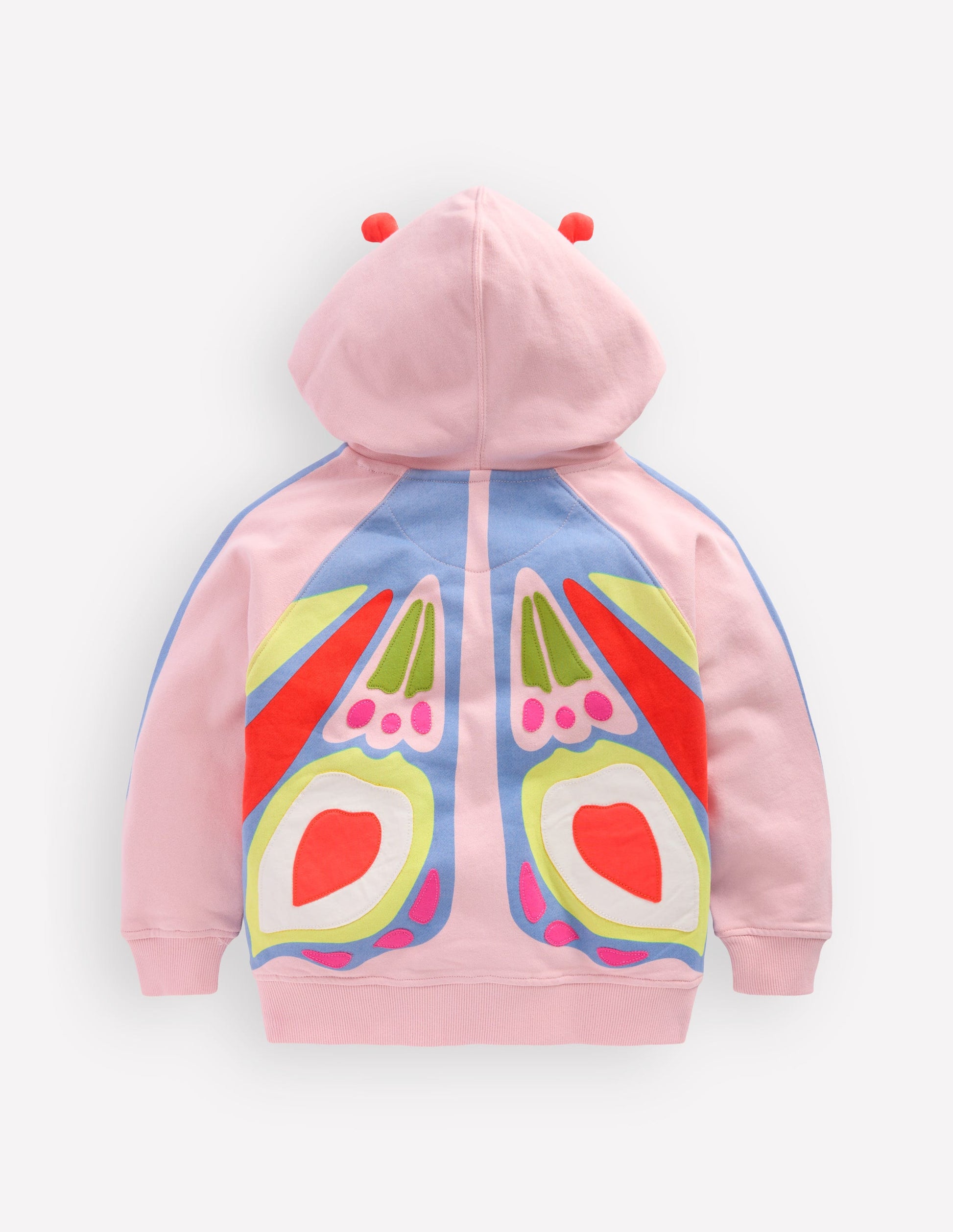 Novelty Relaxed Hoodie-Pink Butterfly-2