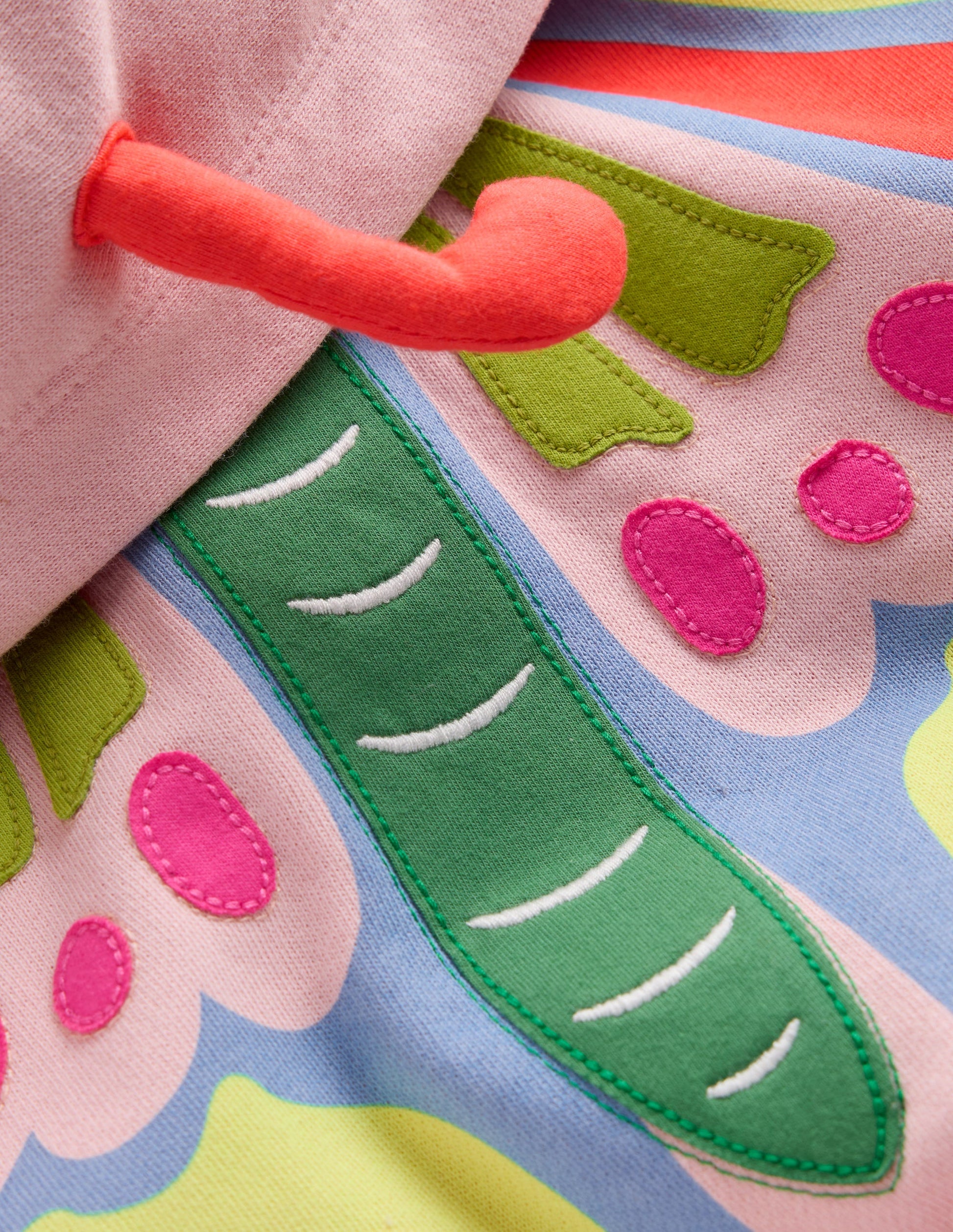 Novelty Relaxed Hoodie-Pink Butterfly-3