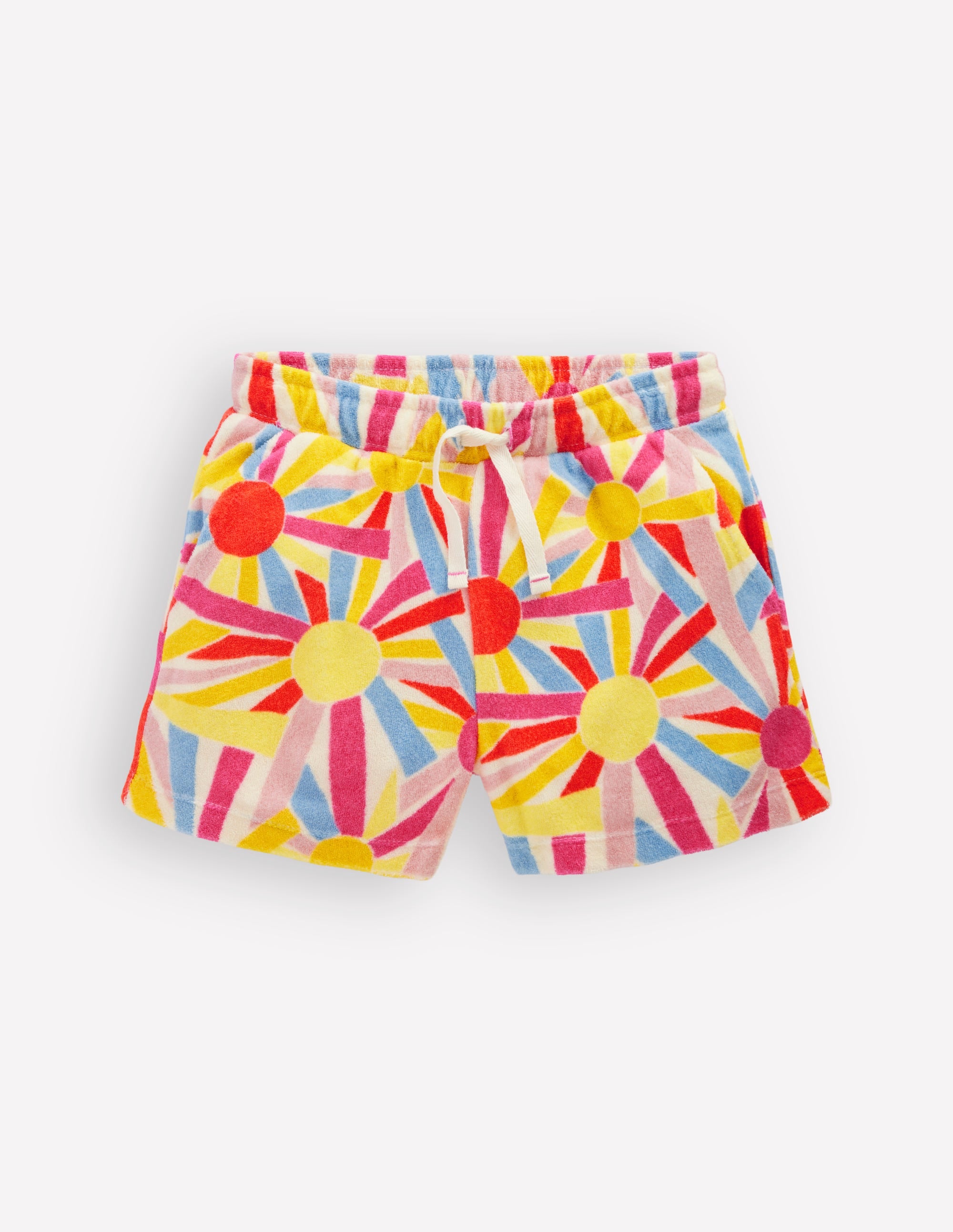 Patch Pocket Towelling short-Soft Ivory Sunburst - Image 2