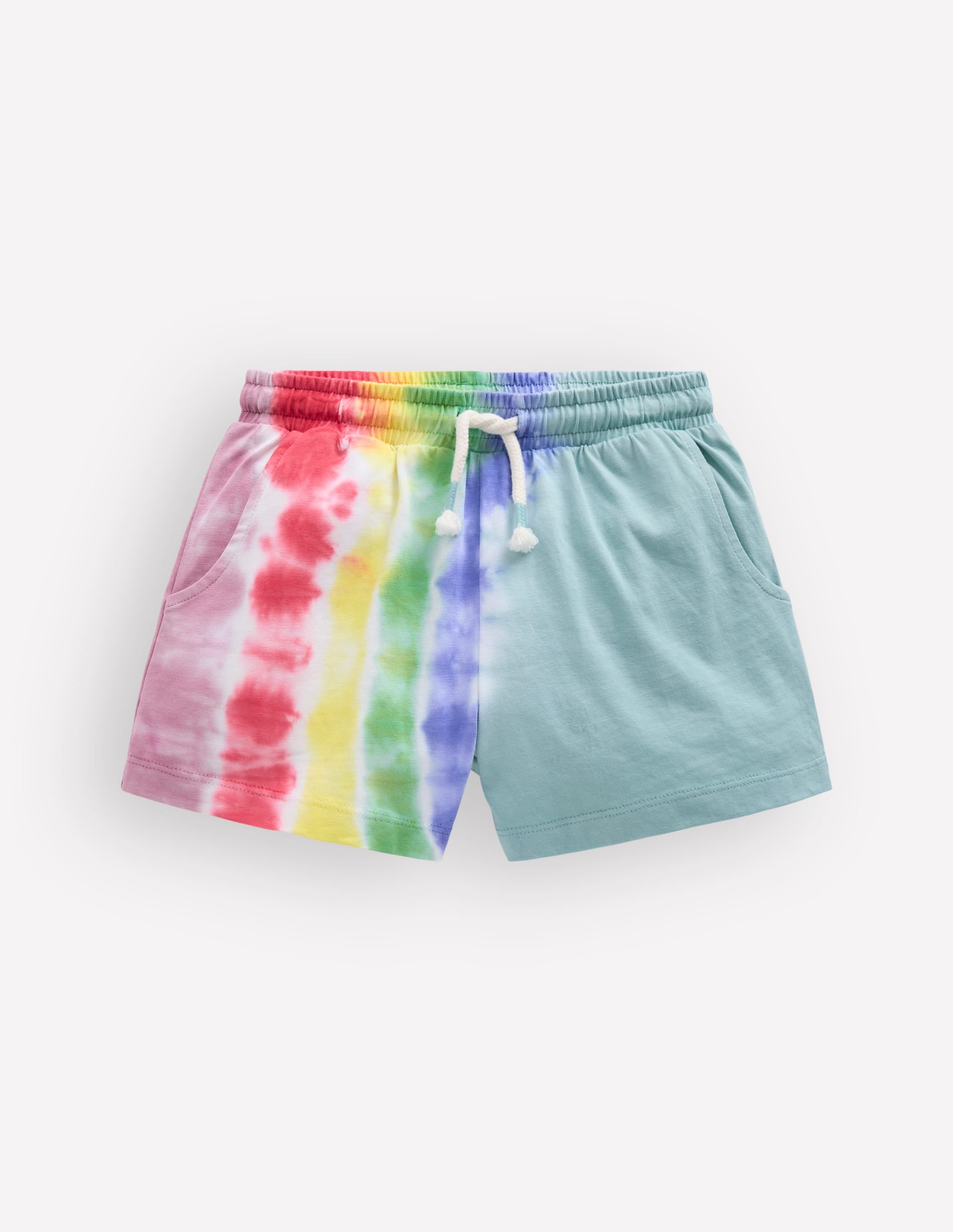 Tie Dye Logo Shorts-Dawn Blue Rainbow - Image 2