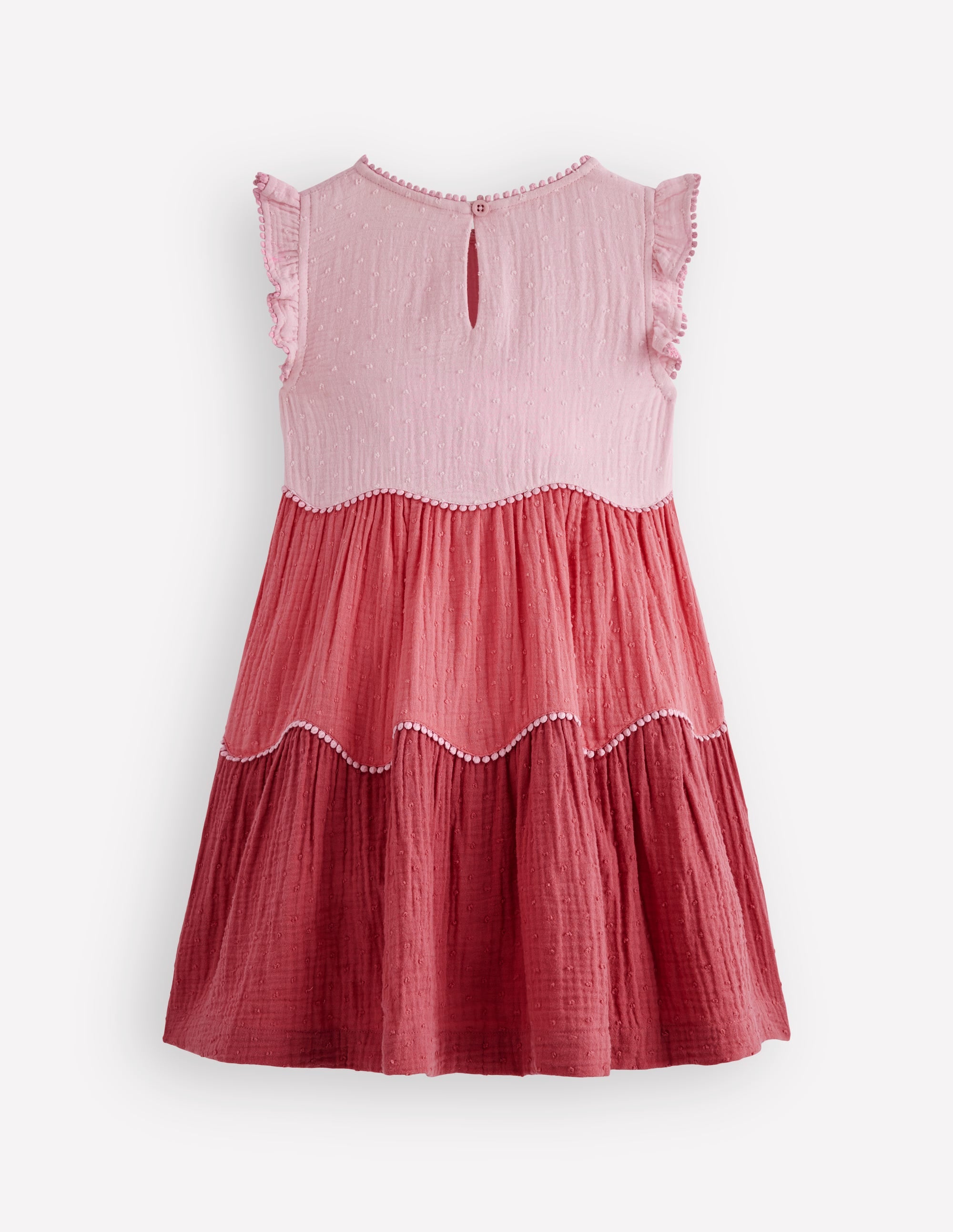 Double Cloth Twirly Dress-Spring Blossom Colourblock - Image 2
