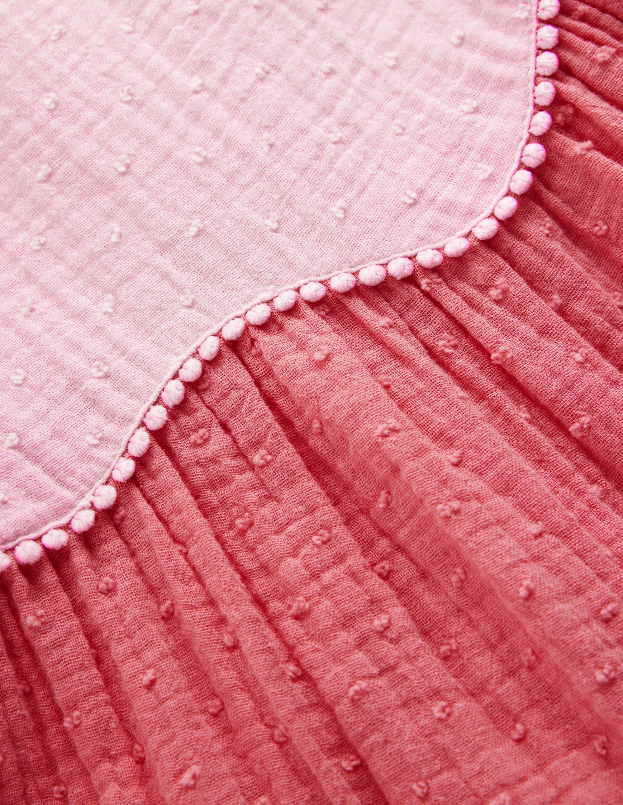 Double Cloth Twirly Dress-Spring Blossom Colourblock - Image 3
