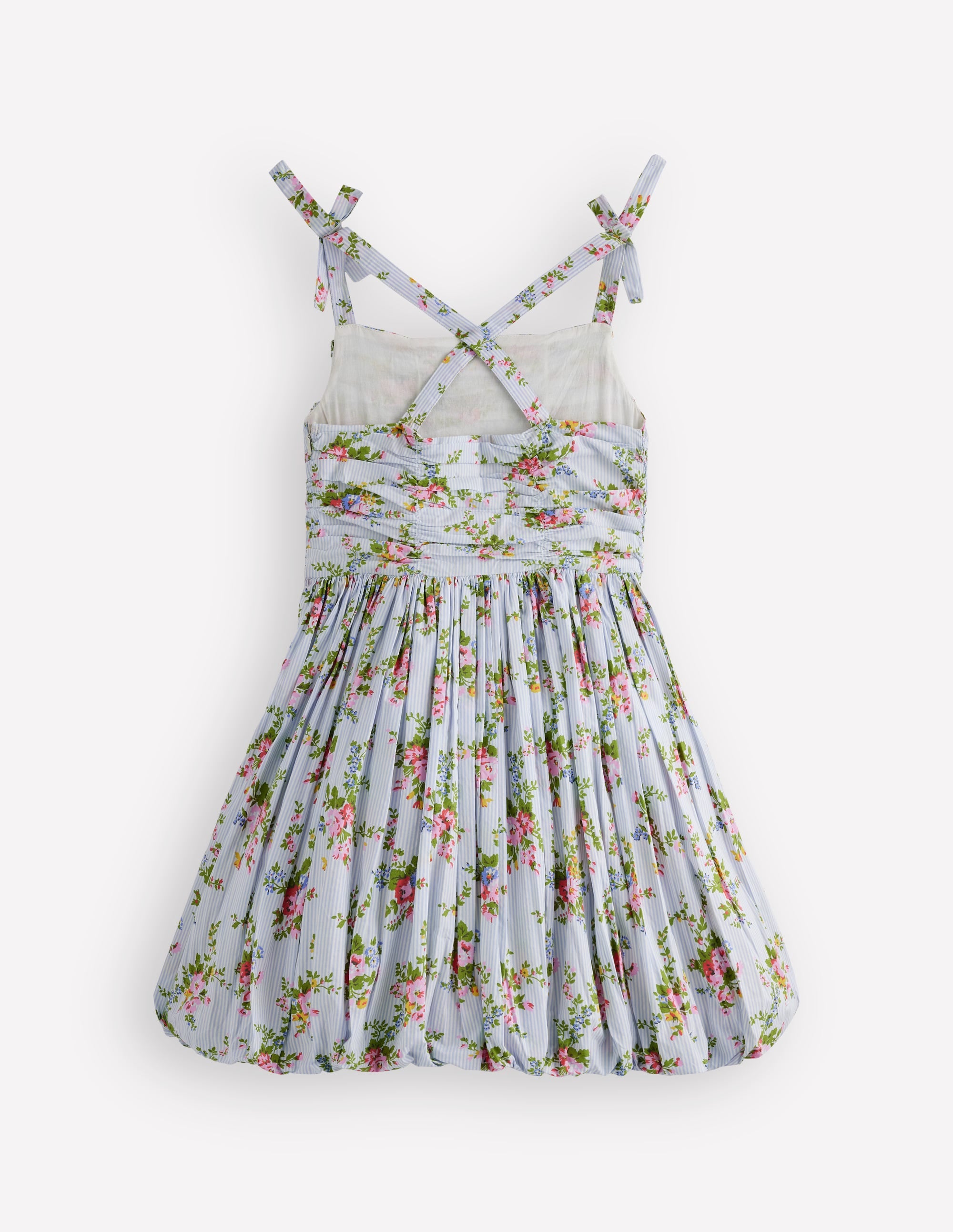 Ruched Bodice Bubble Dress-Vintage Floral - Image 2