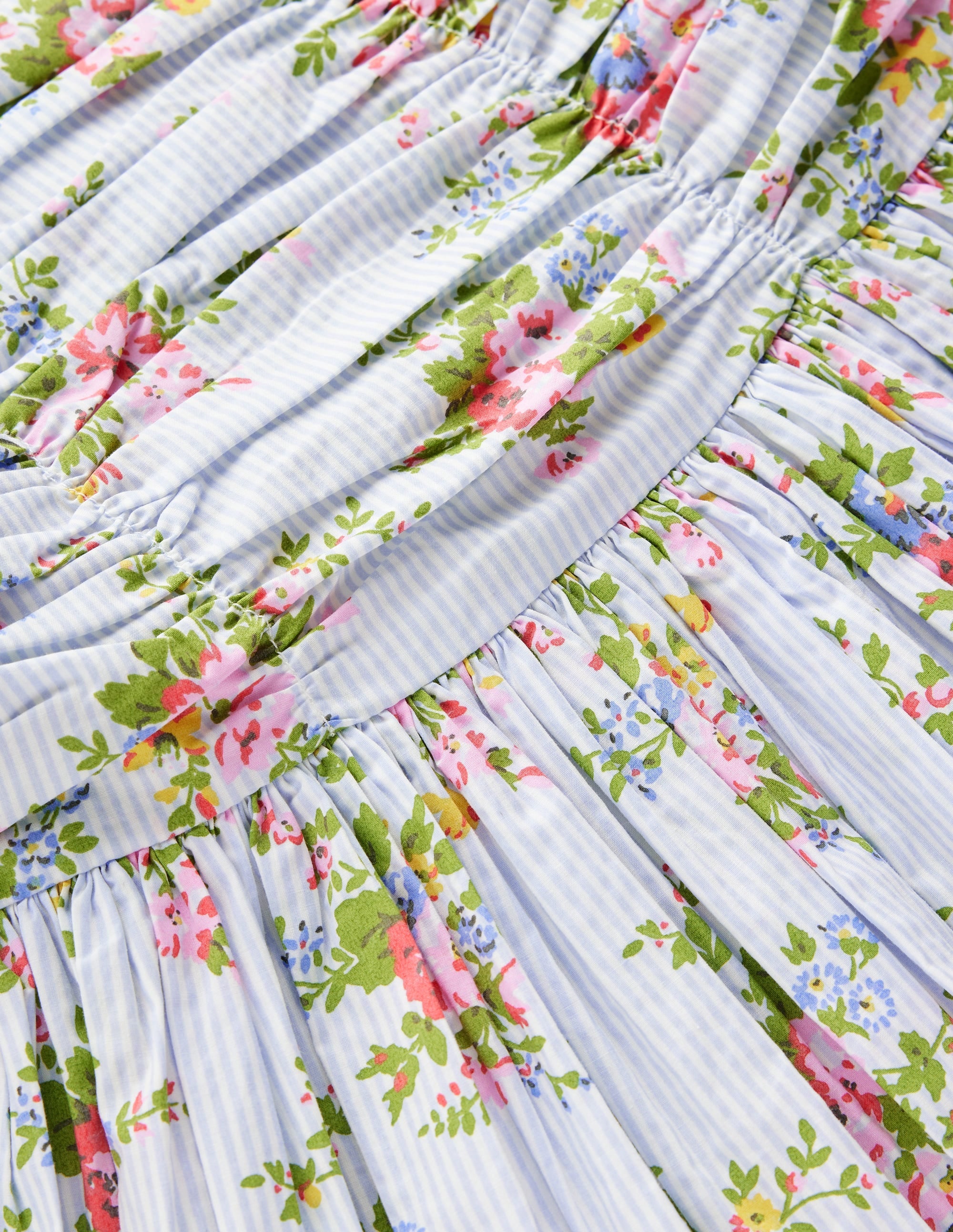 Ruched Bodice Bubble Dress-Vintage Floral - Image 3