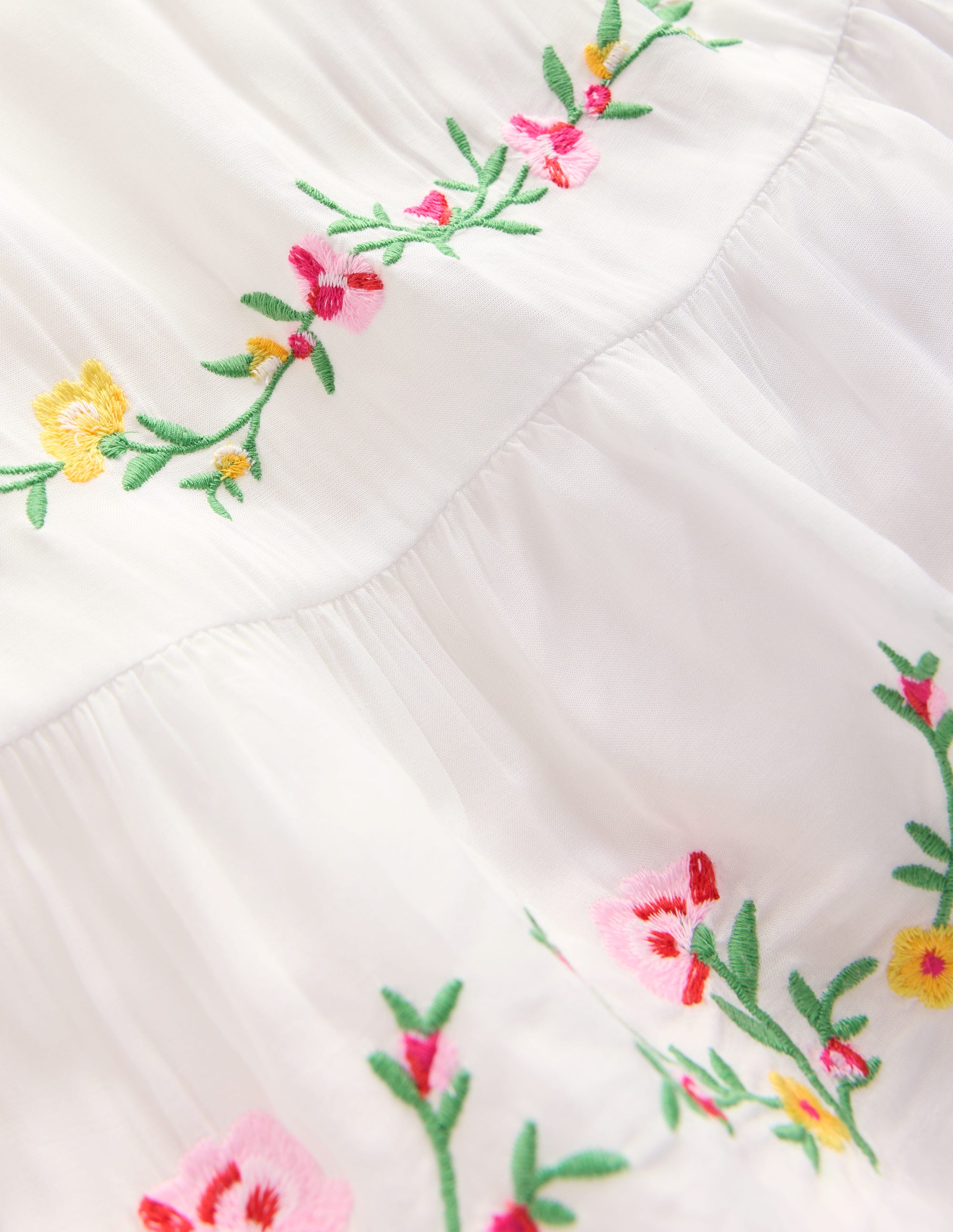 Shirred Bow Back Detail Dress-Soft Ivory - Image 3