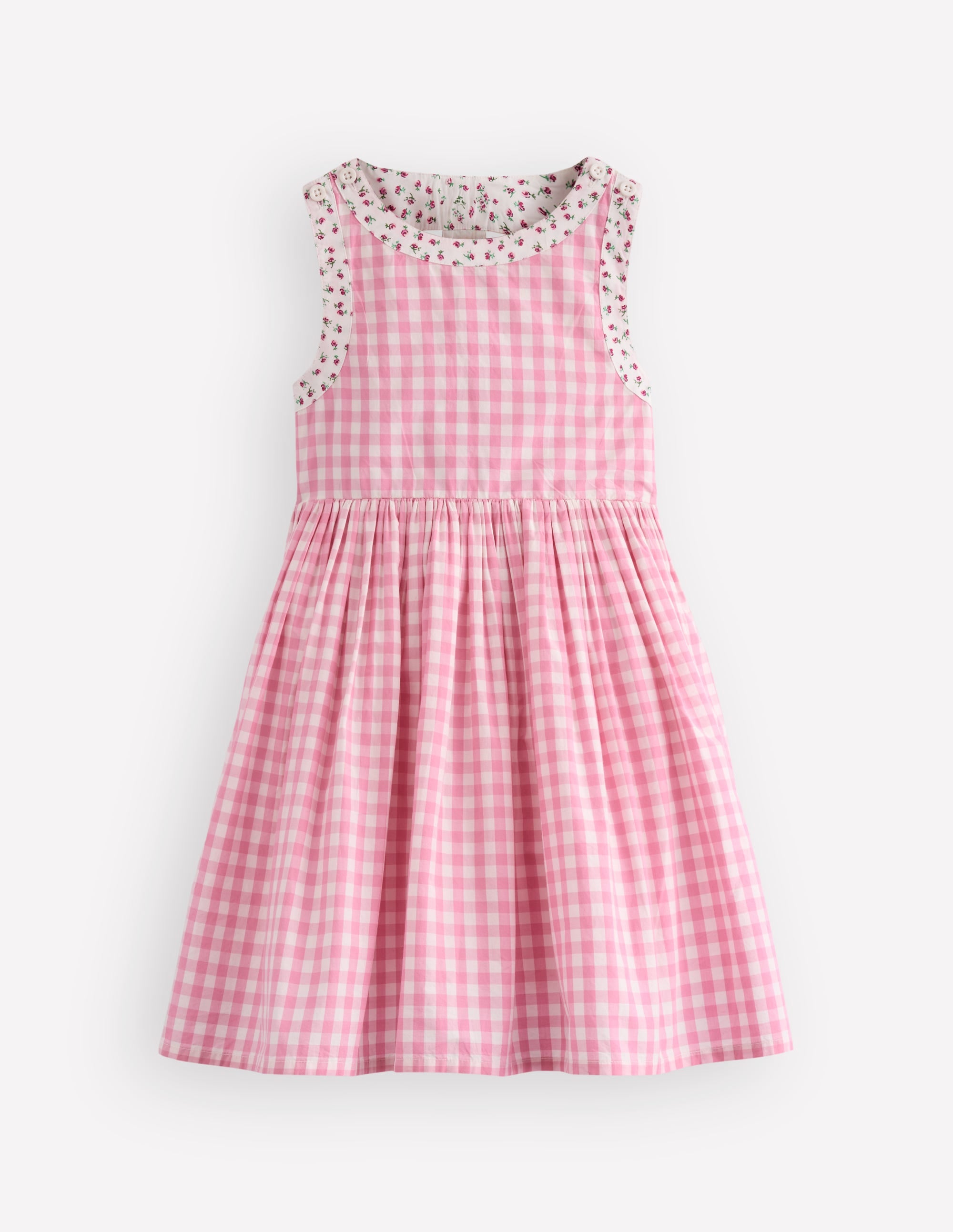 Harlow Logo Dress-Spring Blossom Gingham Sunray - Image 1
