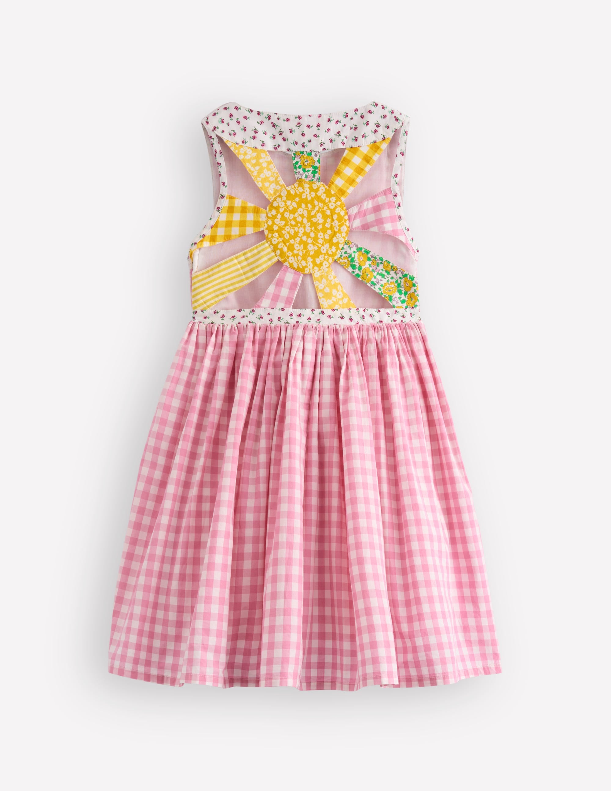 Harlow Logo Dress-Spring Blossom Gingham Sunray - Image 2