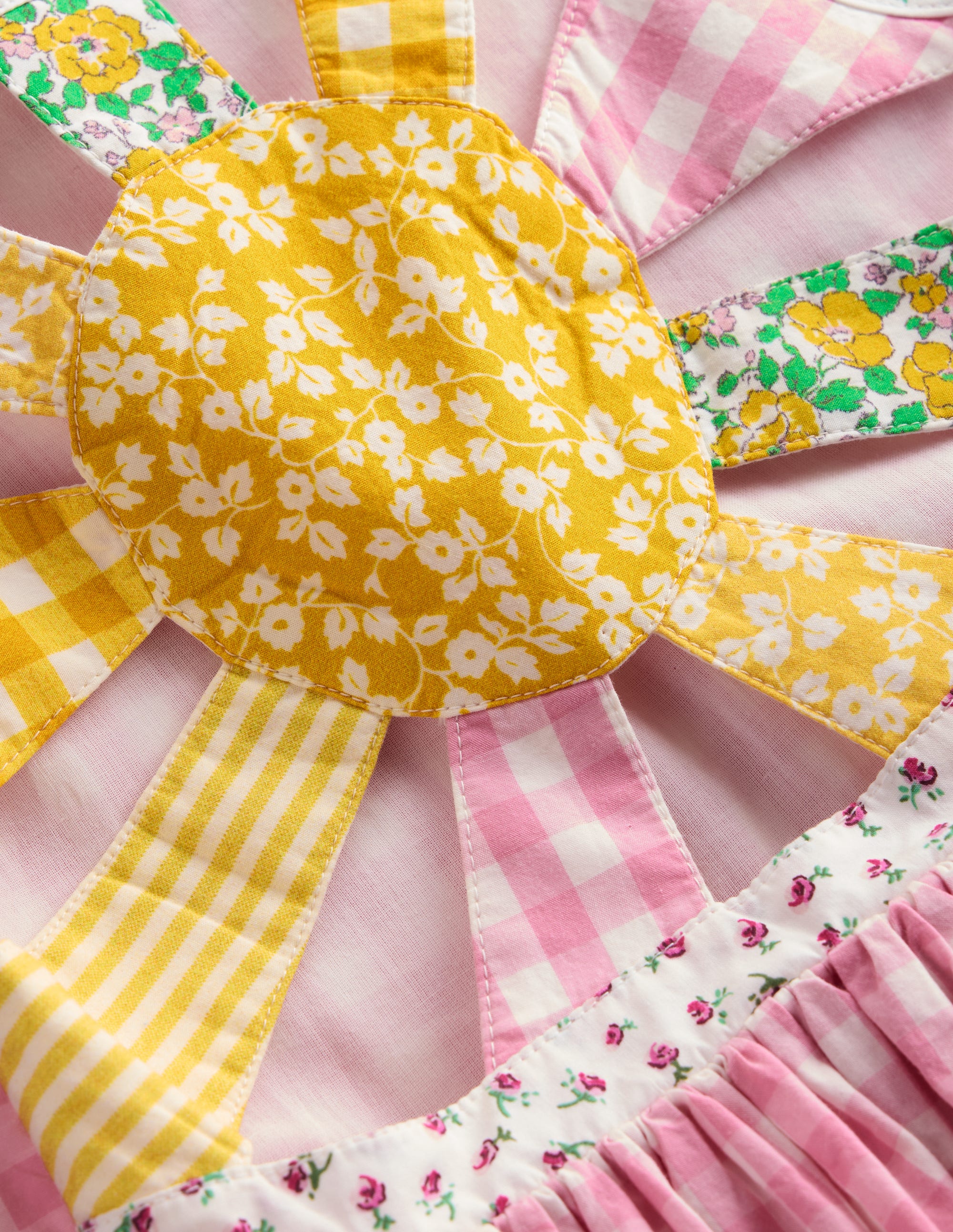 Harlow Logo Dress-Spring Blossom Gingham Sunray - Image 3