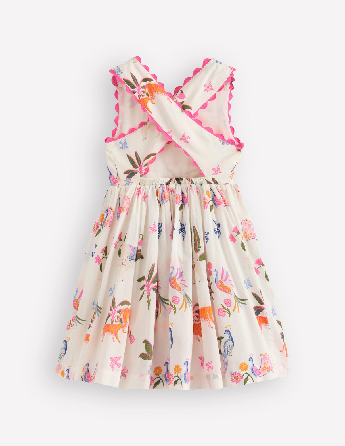 Harper Cross-Back Dress-Soft Ivory Jungle - Image 2