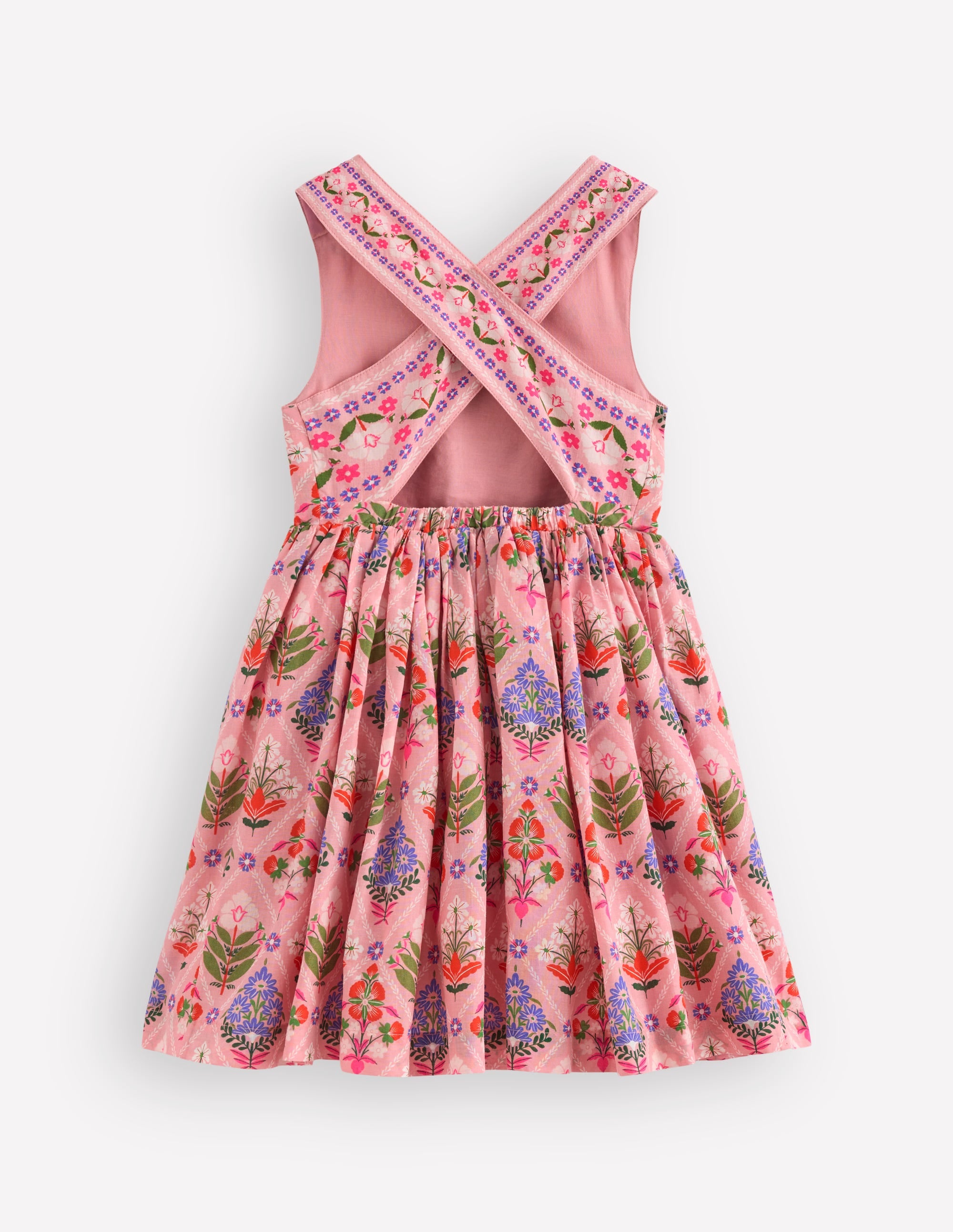 Harper Cross-Back Dress-Multi Diamond Floral - Image 2