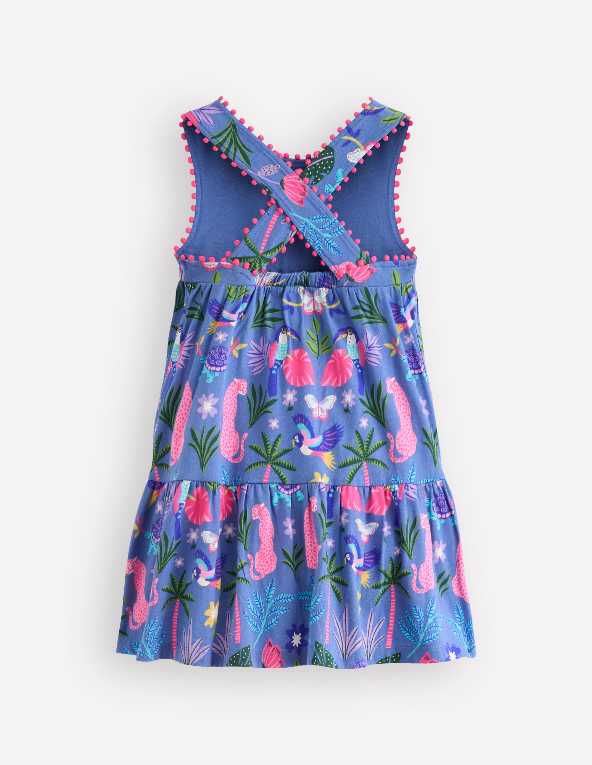 Jersey Cross-back Dress-Quiet Harbour Animal Palm - Image 5