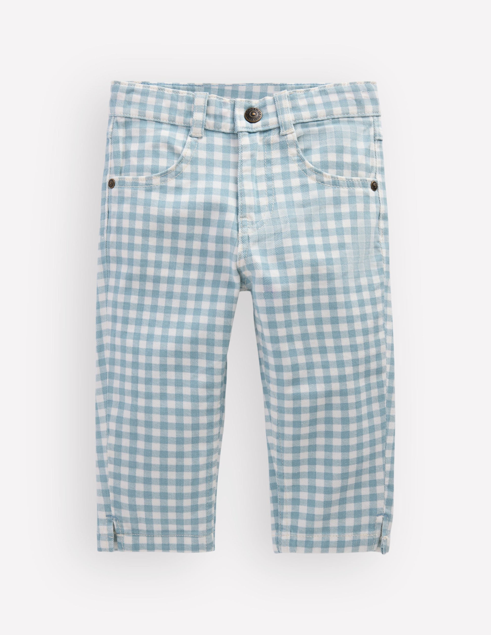 Capri Trousers-Blue Gingham-4