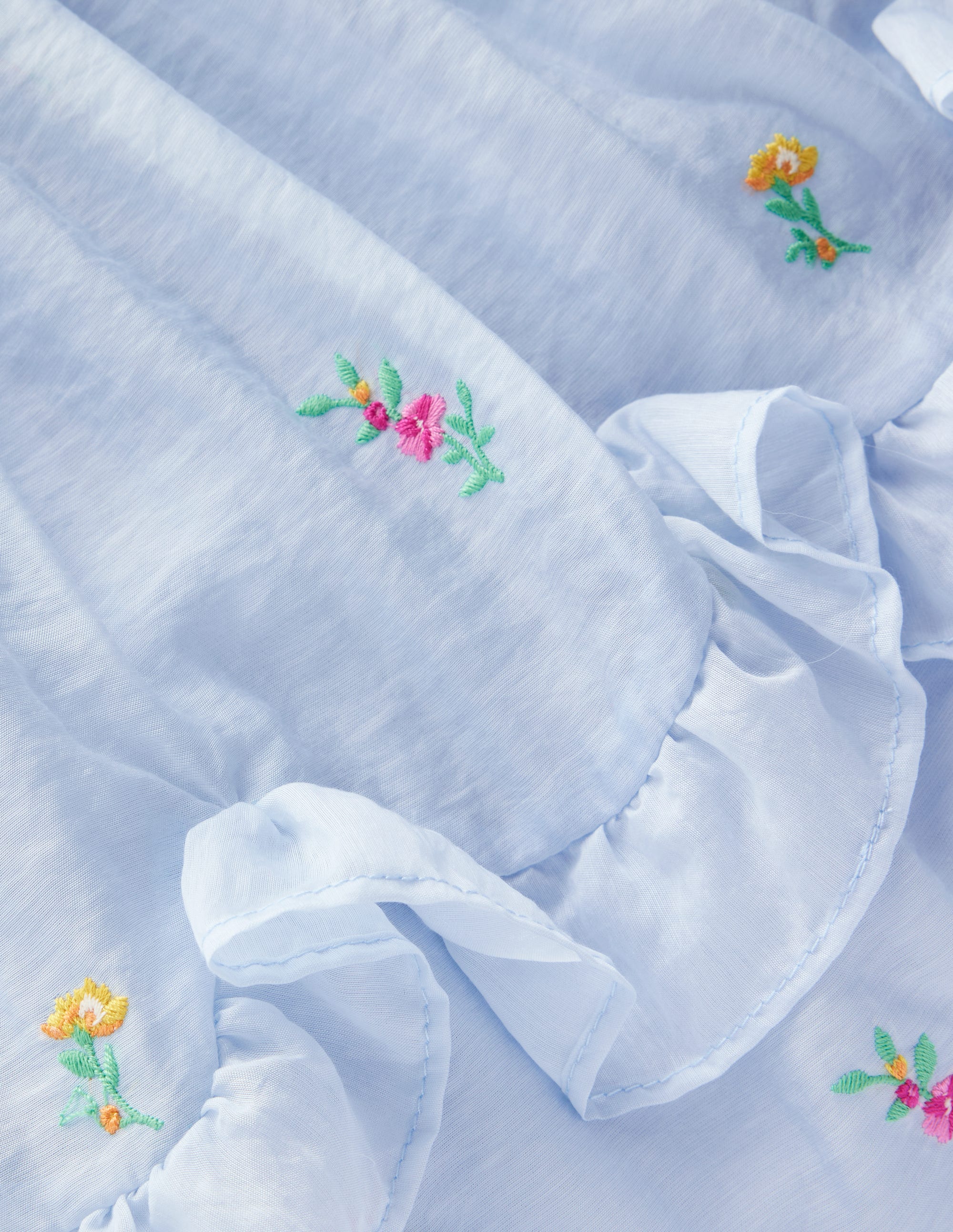 Tiered Ruffle Occasion Dress-Misty Blue - Image 3