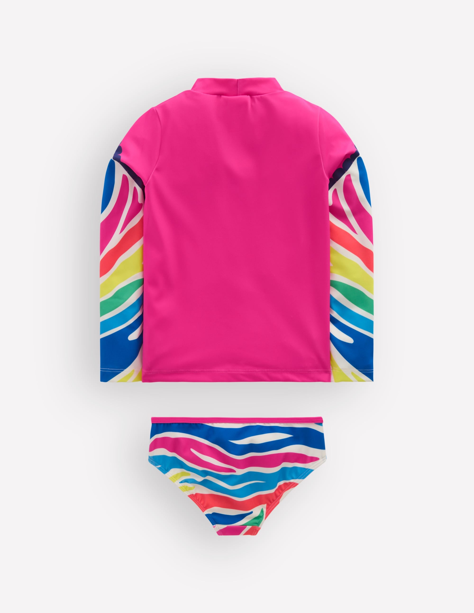 Appliqué Rash Vest Set-Raspberry Pink Zebra - Image 2