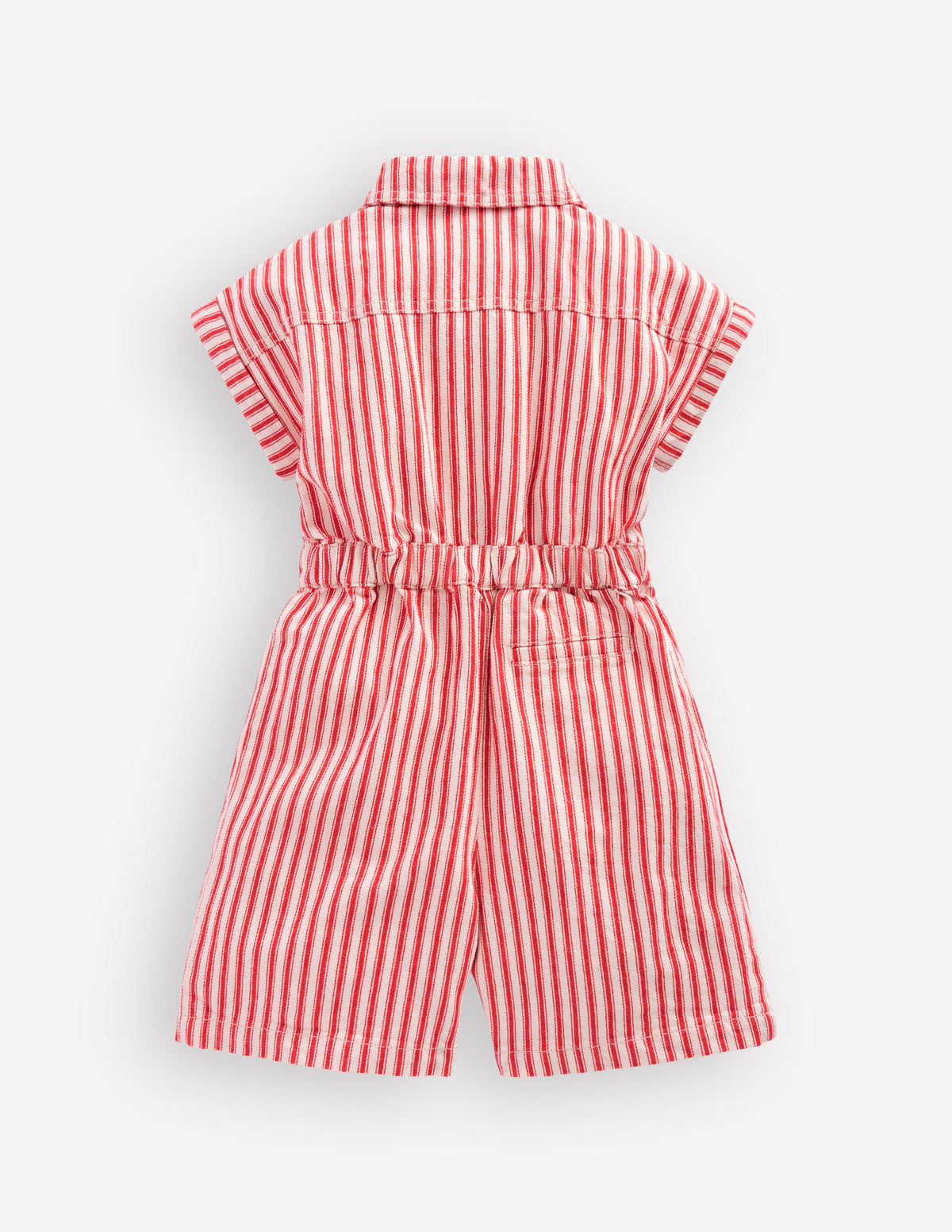 Embroidered Playsuit-Red Stripe - Image 2