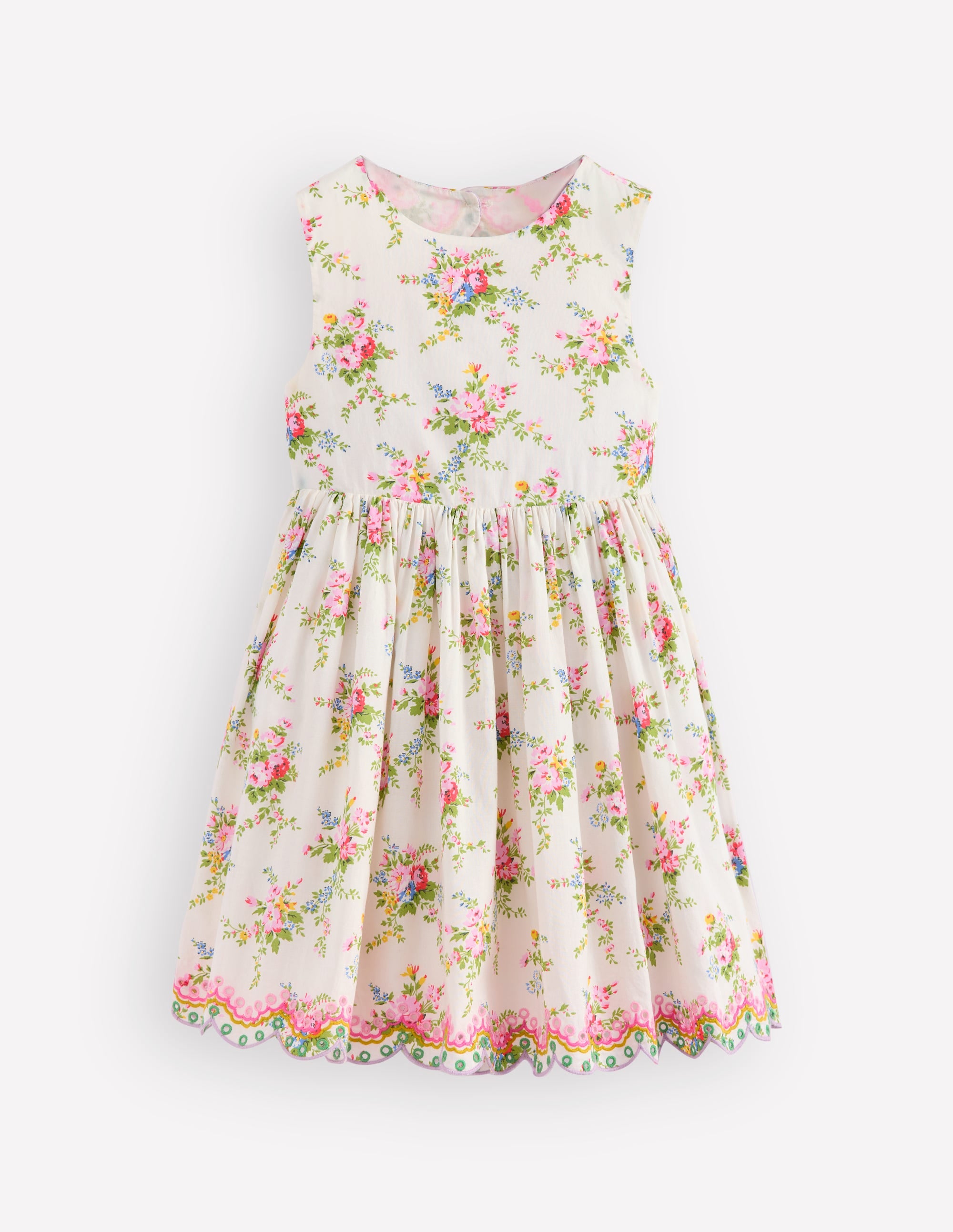 Broderie Back Detail Dress-Soft Ivory Rosa - Image 1