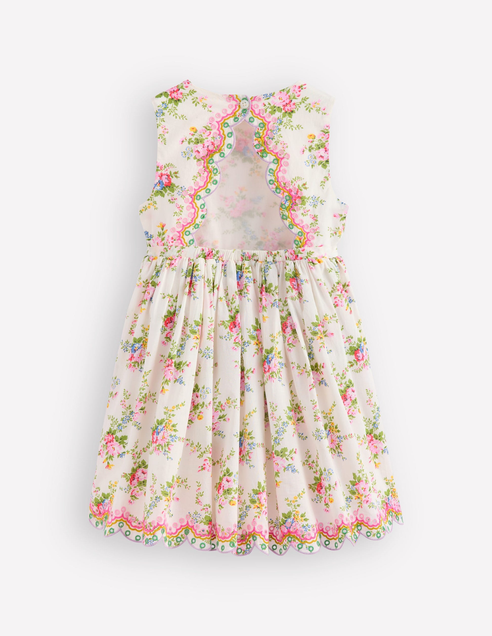 Broderie Back Detail Dress-Soft Ivory Rosa-2