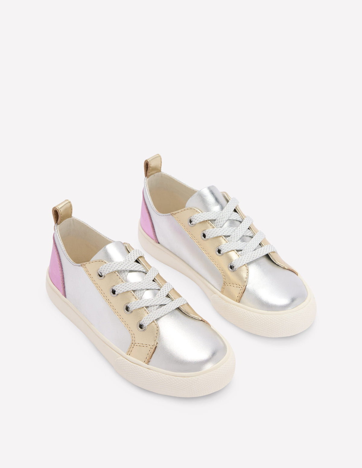 Leather Metallic Low Tops-Metallic - Image 2