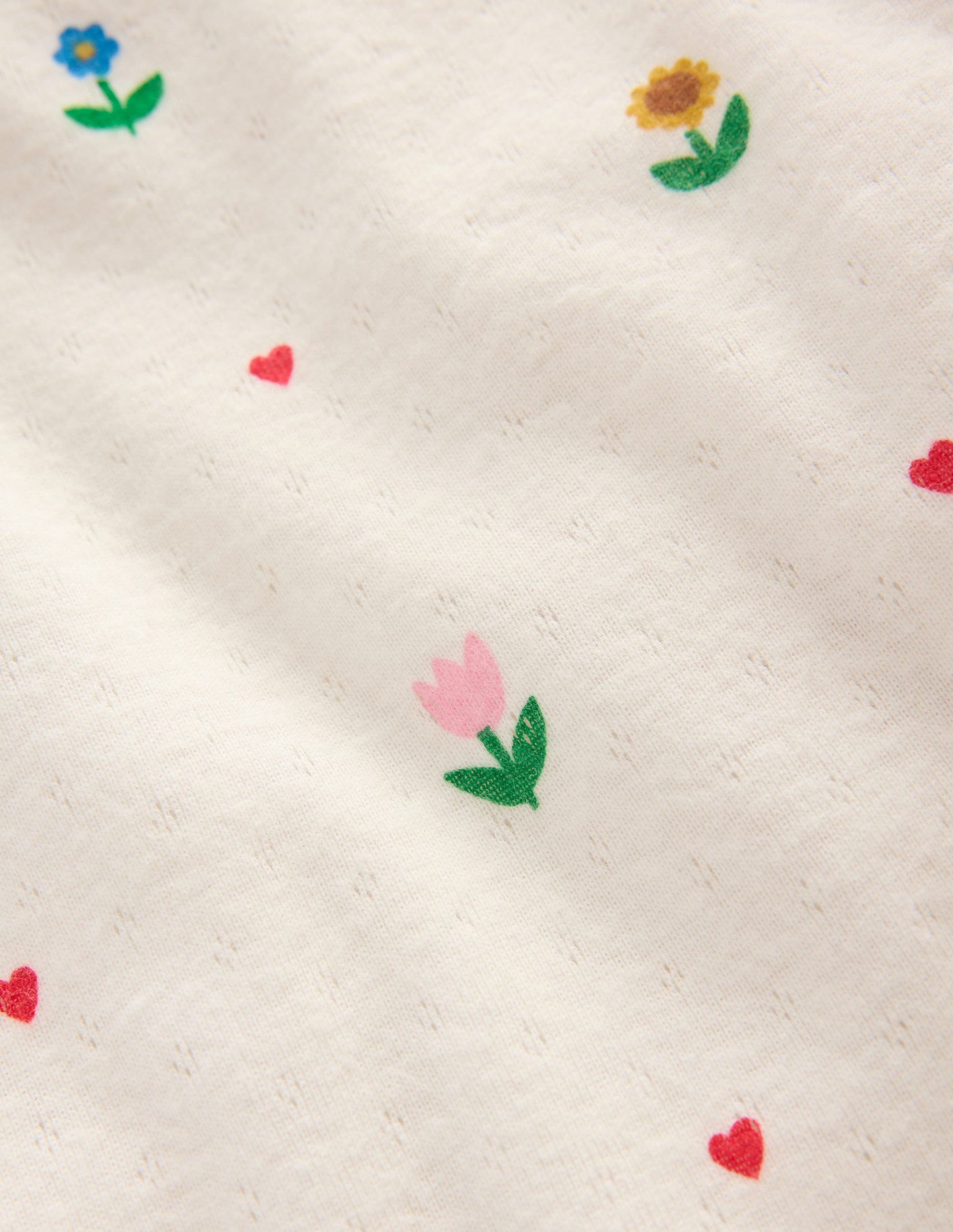 Long Sleeve Pointelle Top-Ivory Sunflower Garden-3