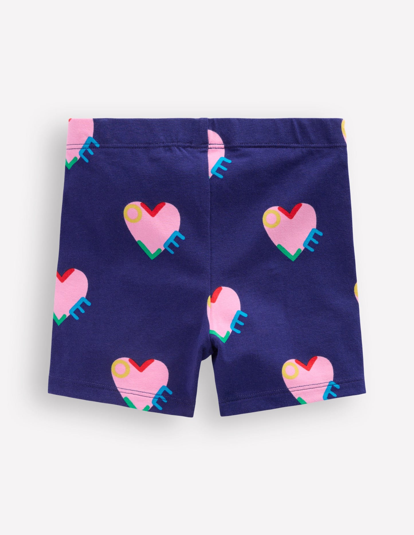 Cartwheel Shorts-Navy Love Hearts