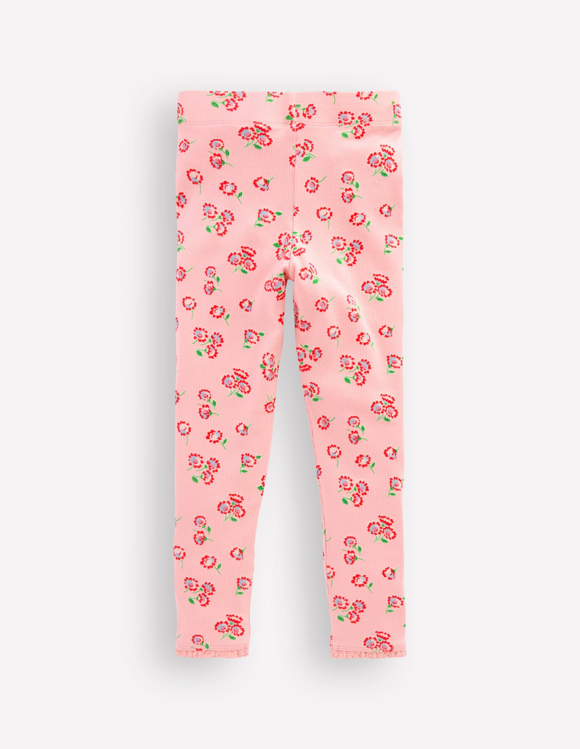 Ribbed Leggings-Chalk Pink Daisy-2