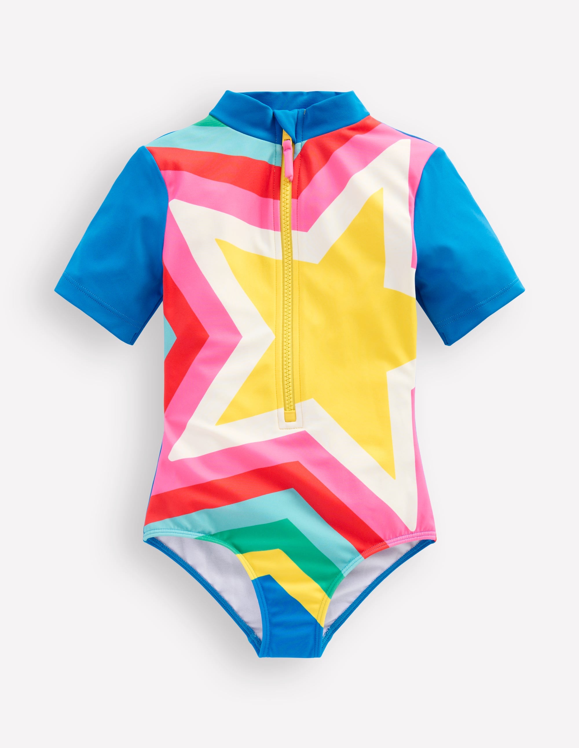 Short-sleeved Swimsuit-Multi Star - Image 1